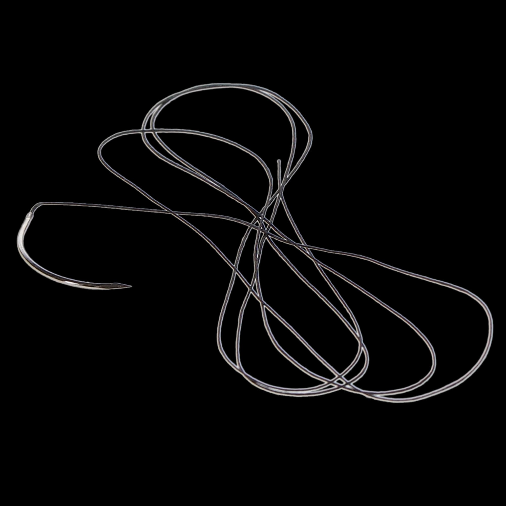 Look Silk Non-Absorbable Surgical Suture, 4-0, Black, 18" (45 cm), C6 3/8 Circle Reverse Cutting 19mm Needle - Look Sutures - Silk, 4-0, Black, 18", C6, 3/8 Circle Reverse Cutting 19mm - Image 1