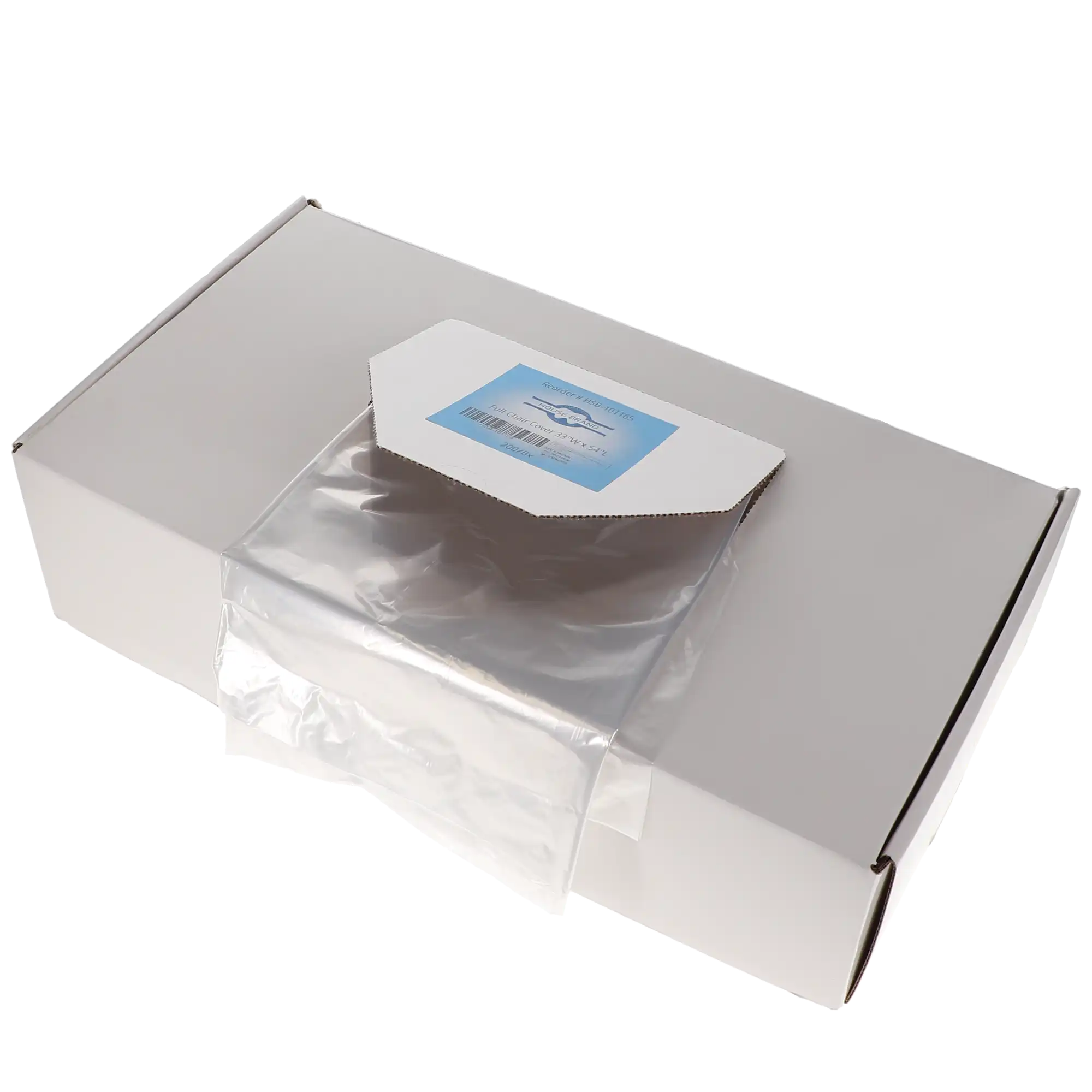 HSB Full Chair Sleeves, 33" x 54", Clear, 200/Pk, 101165 thumbnail 4