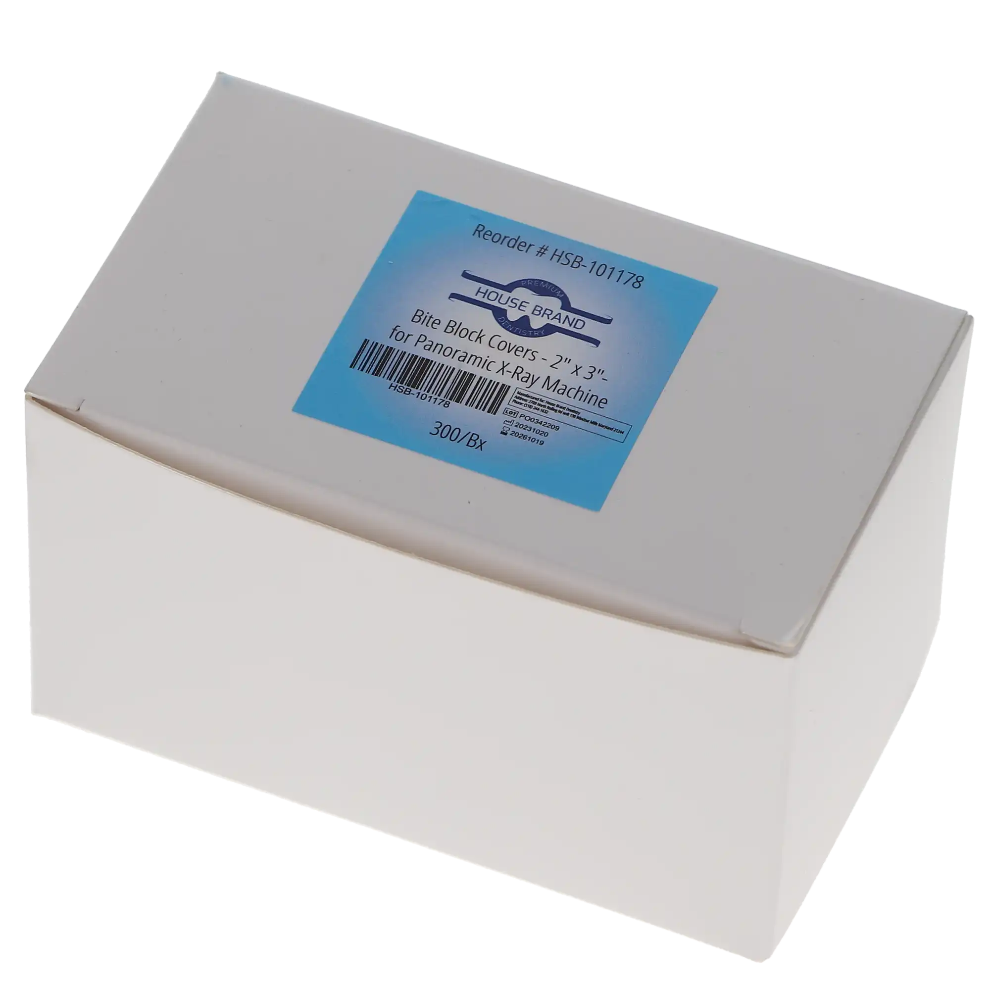 HSB - House Brand Dentistry Panoramic Bite Block Covers, 2" x 3", 300/Pk, 101178 thumbnail 4