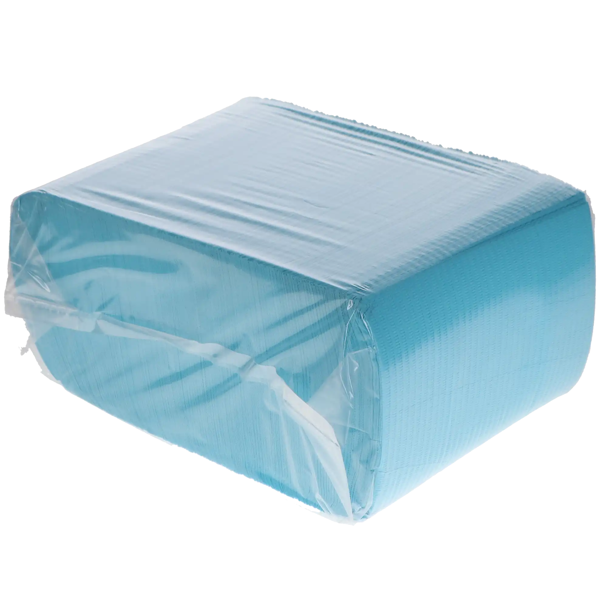HSB Disposable Patient Bibs, 3+1 Ply, 13" x 18", Blue, 500/Pack, 109230 thumbnail 2