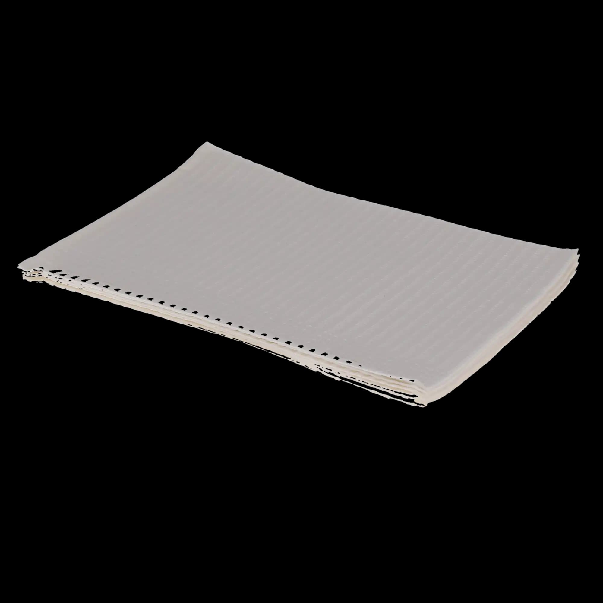 Disposable Patient Bibs, 3+1 Ply, 13" x 18", White, 500/Pack, 109231 thumbnail 2