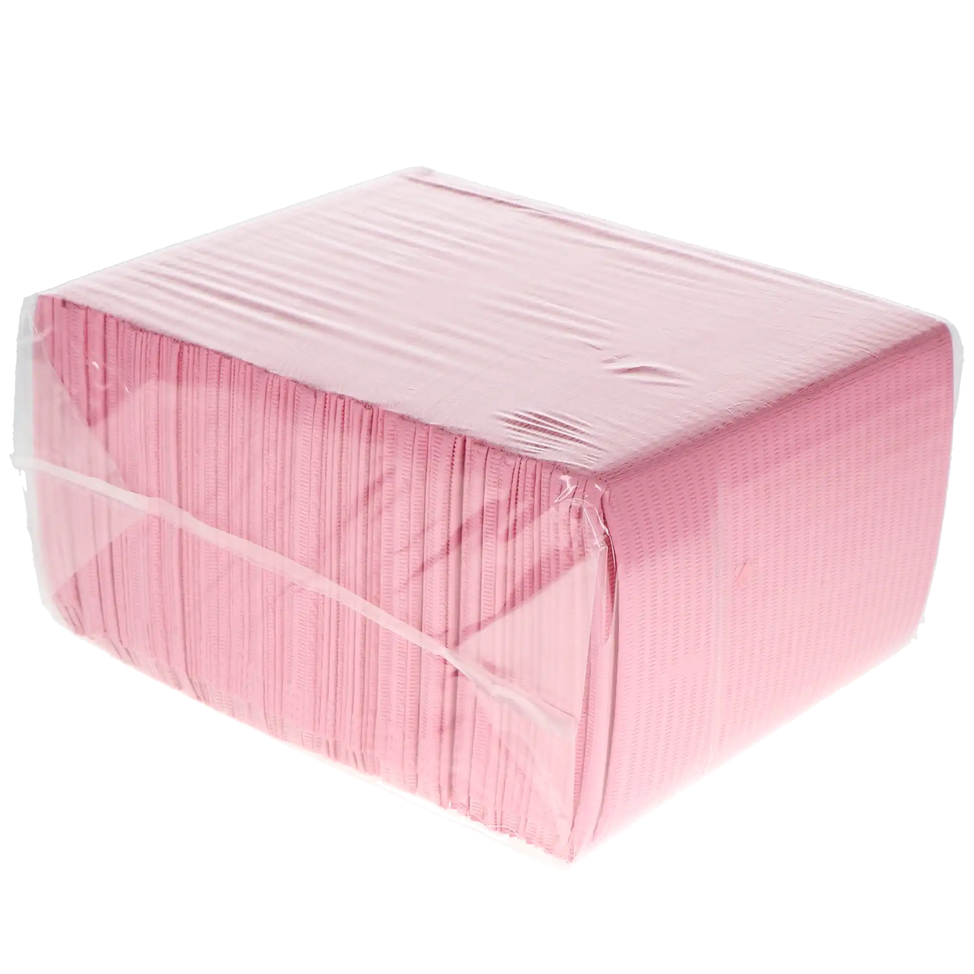 Disposable Patient Bibs, 3+1 Ply, 13" x 18", Dusty Rose, 500/Pk, 109233 thumbnail 2