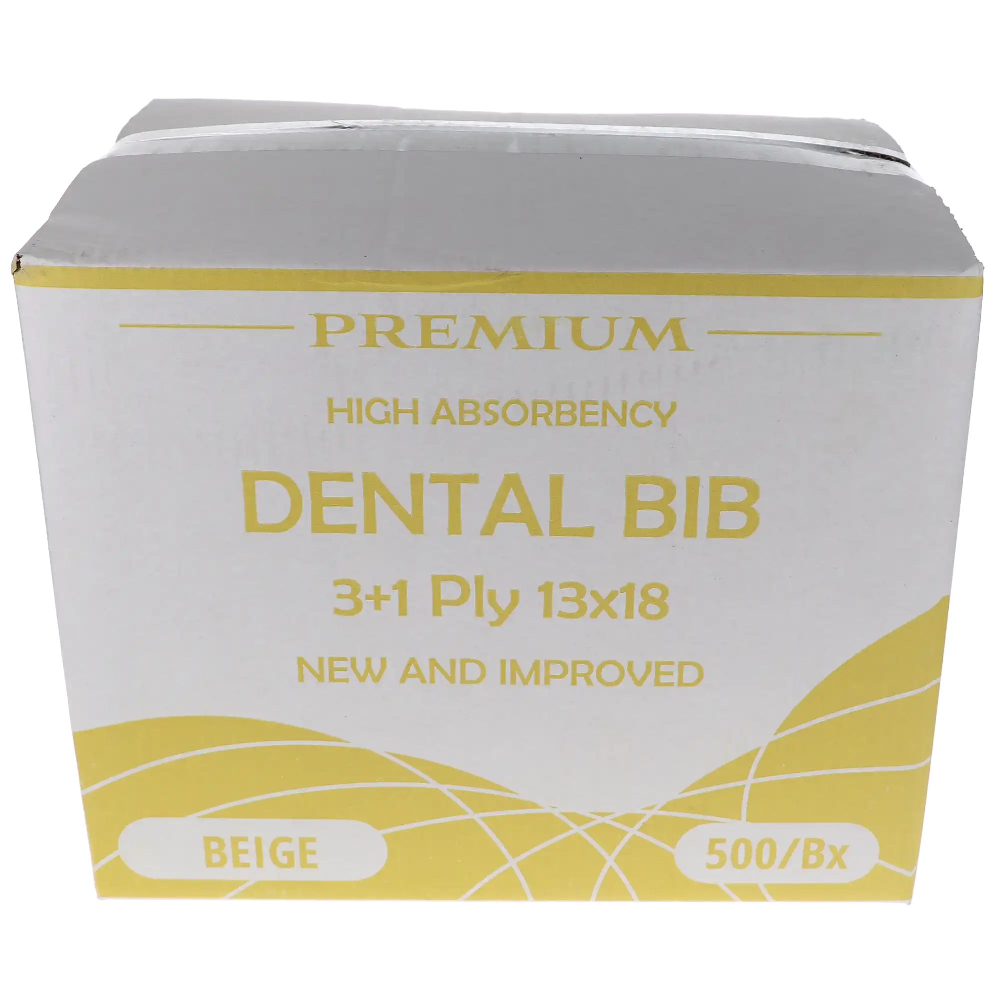 Disposable Patient Bibs, 3+1 Ply, 13" x 18", Beige, 500/Pk, 109234 thumbnail 4