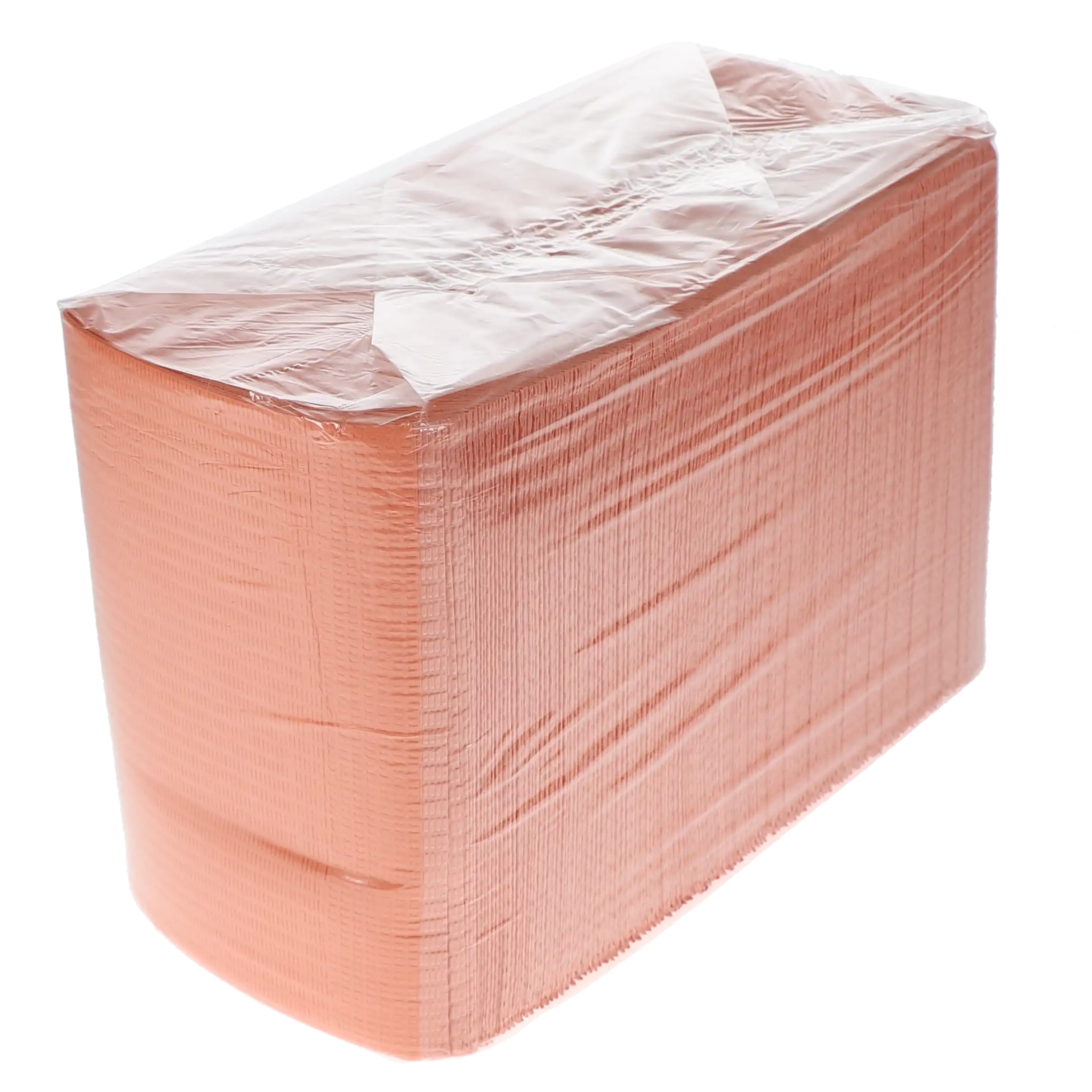HSB Disposable Bibs, 3+1 Ply, 13" x 18", Peach, 500/Pk, 109237 thumbnail 2