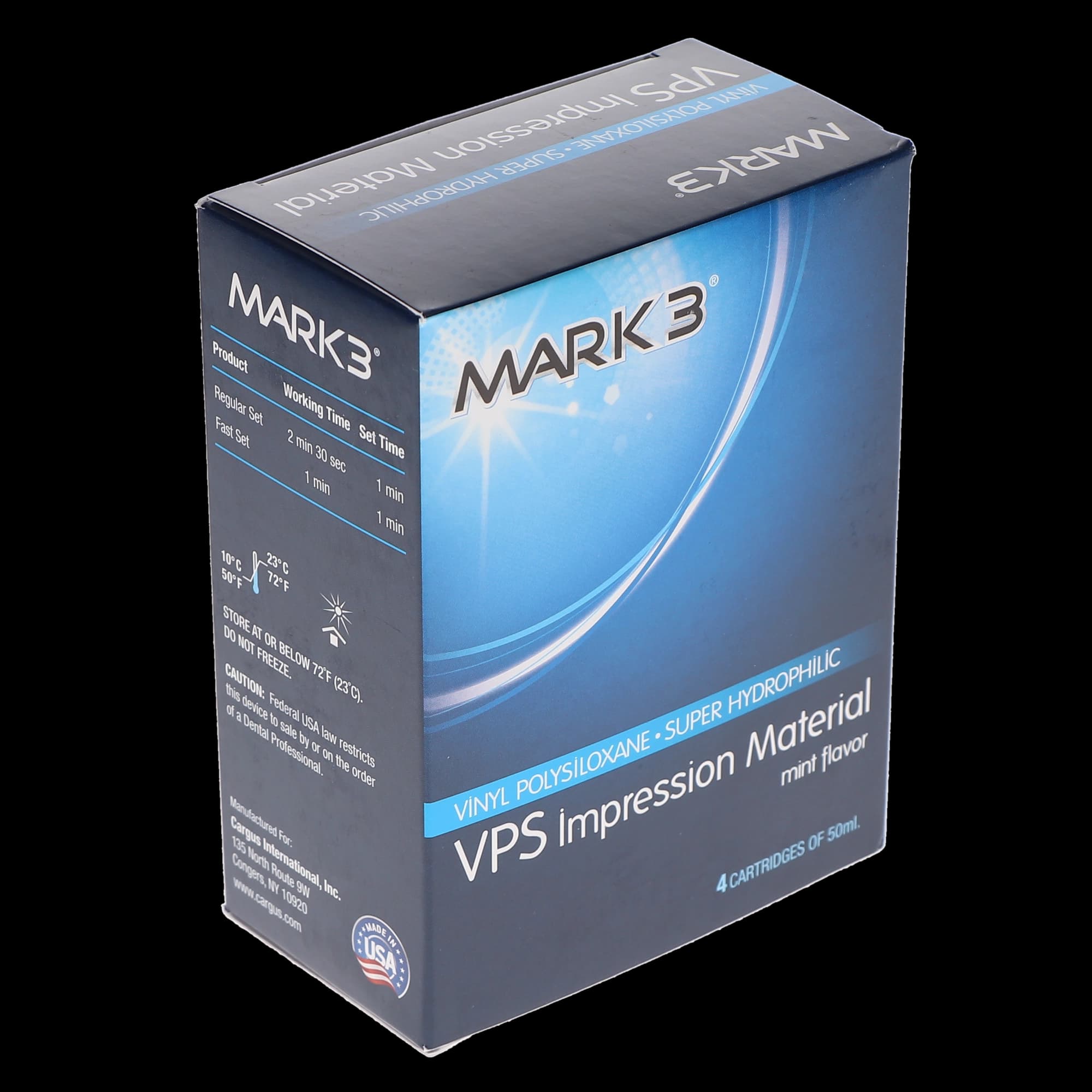 Mark3 VPS Impression Material, Heavy Body, Fast Set, 50 mL Cartridges, 4 per Box, 3015 thumbnail 5