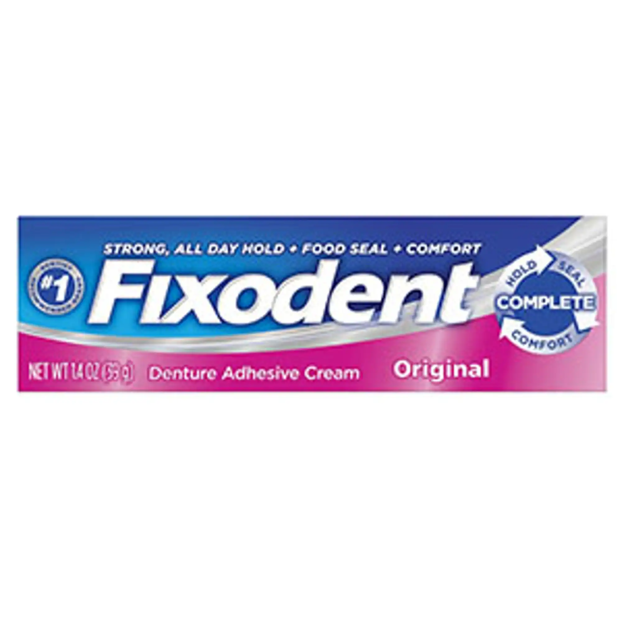 Fixodent Denture Adhesive Cream, 1.4 oz Tube - P&G - Fixodent Denture Adhesive 1.4oz - Image 1