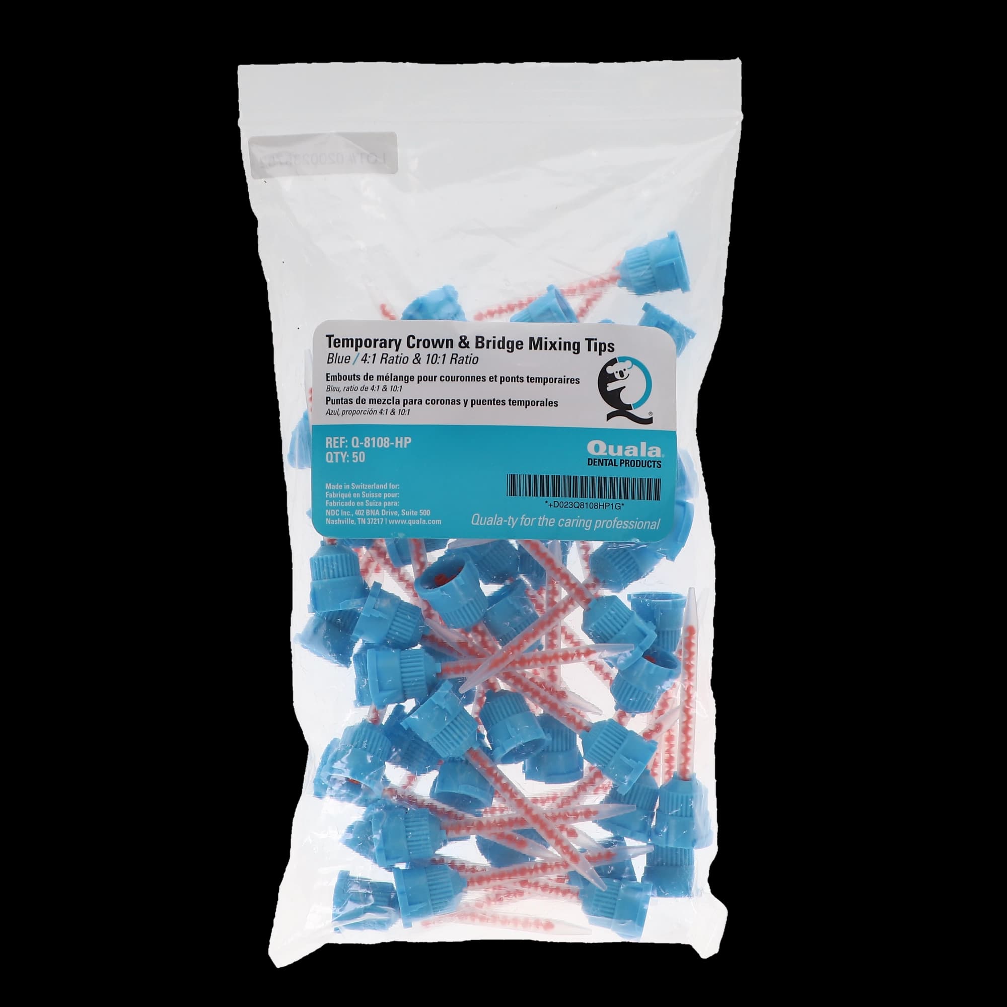 Quala Temp Crown/Bridge Mix Tip, Blue, 3.2mm, 50/Bag thumbnail 5