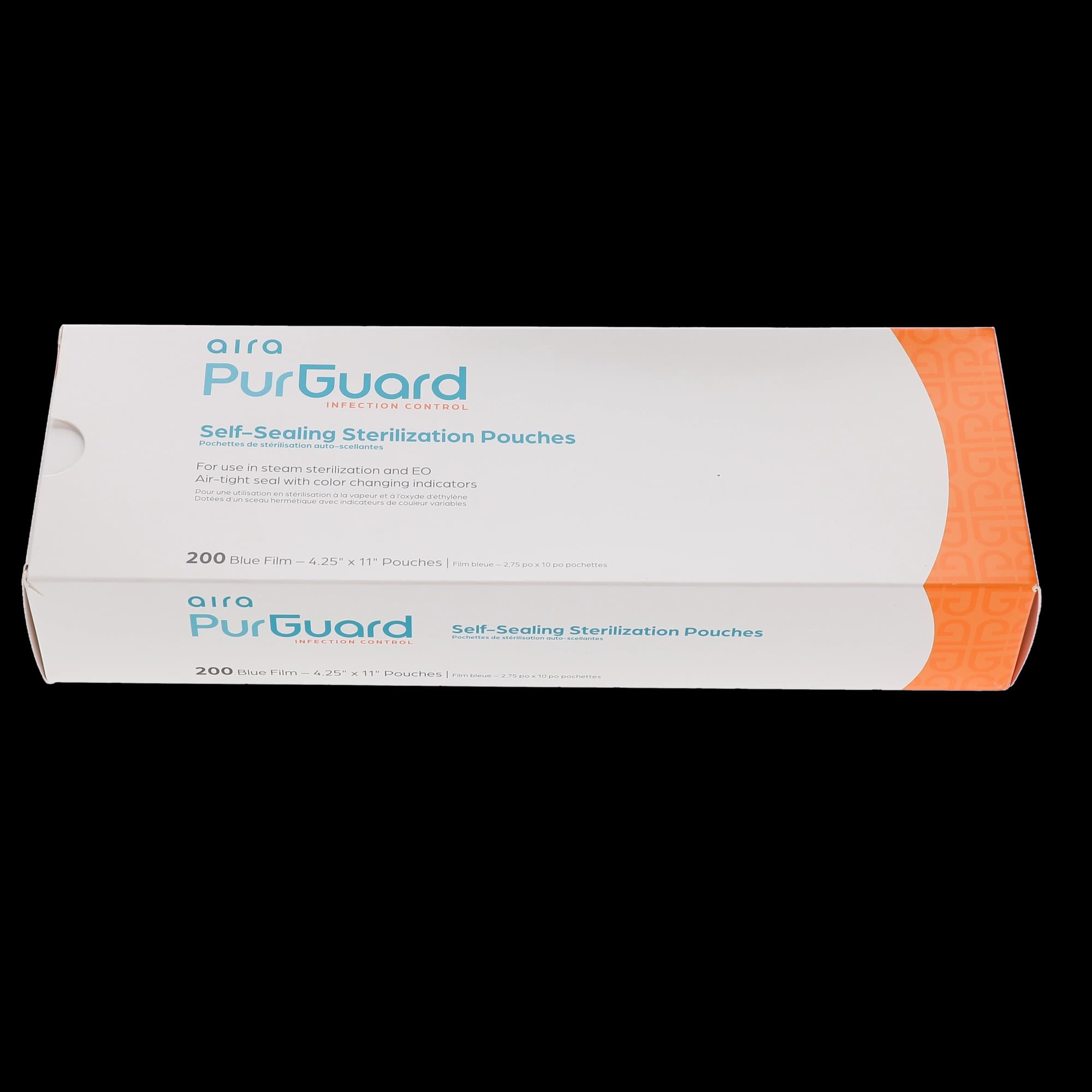 Aira Self-Sealing Sterilization Pouches, Class 4, Blue Film, 4.25" x 11", 200/Box, 100536 thumbnail 2