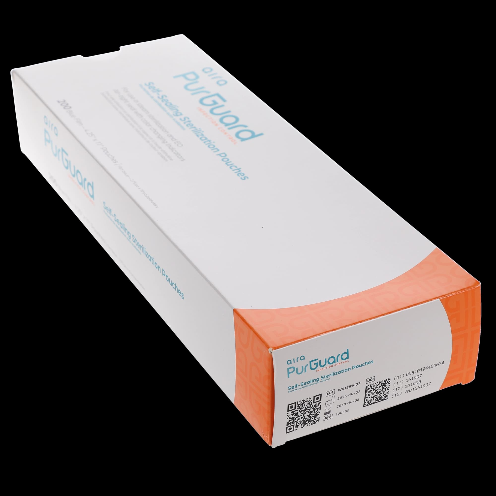 Aira Self-Sealing Sterilization Pouches, Class 4, Blue Film, 4.25" x 11", 200/Box, 100536 thumbnail 4