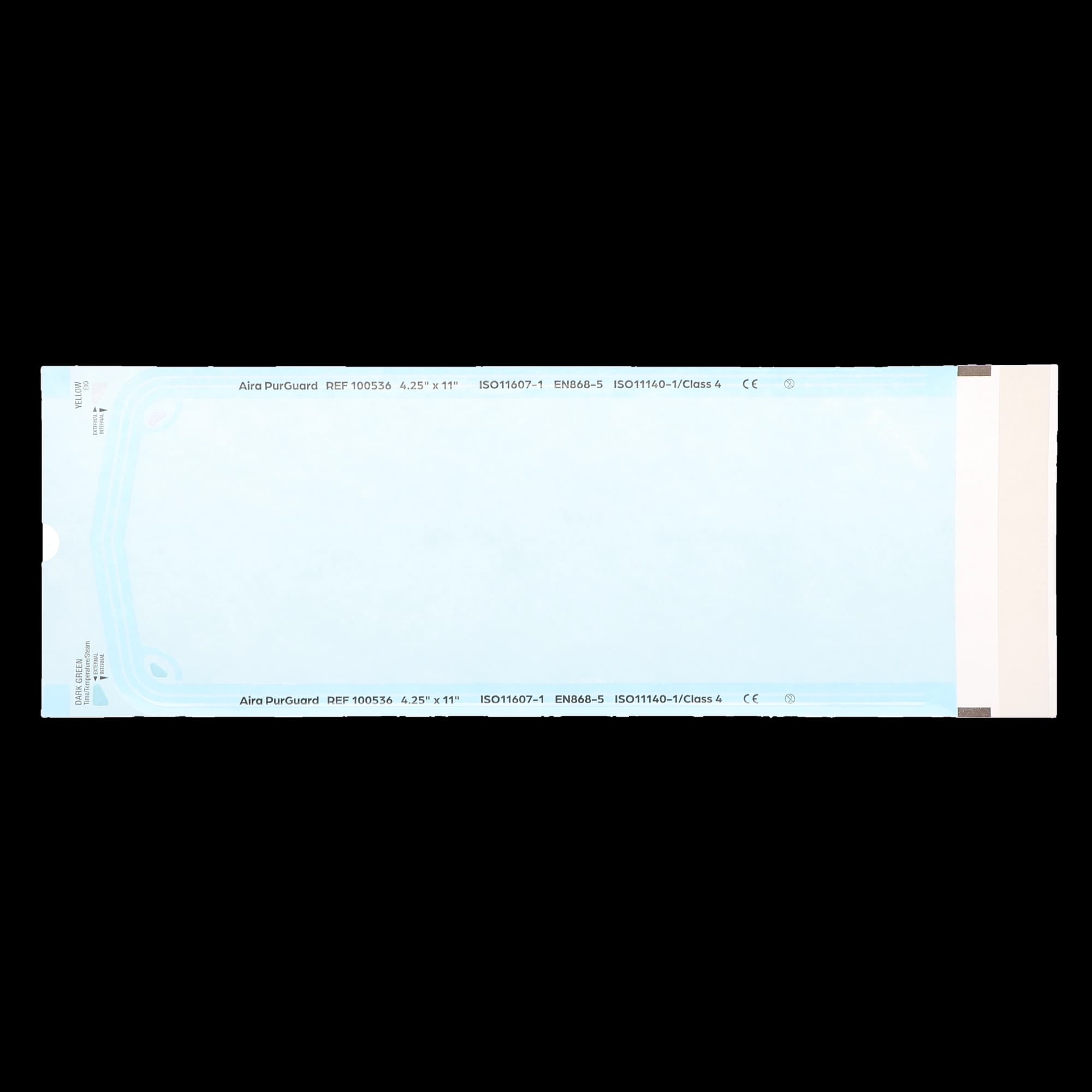 Aira Self-Sealing Sterilization Pouches, Class 4, Blue Film, 4.25" x 11", 200/Box, 100536 thumbnail 5