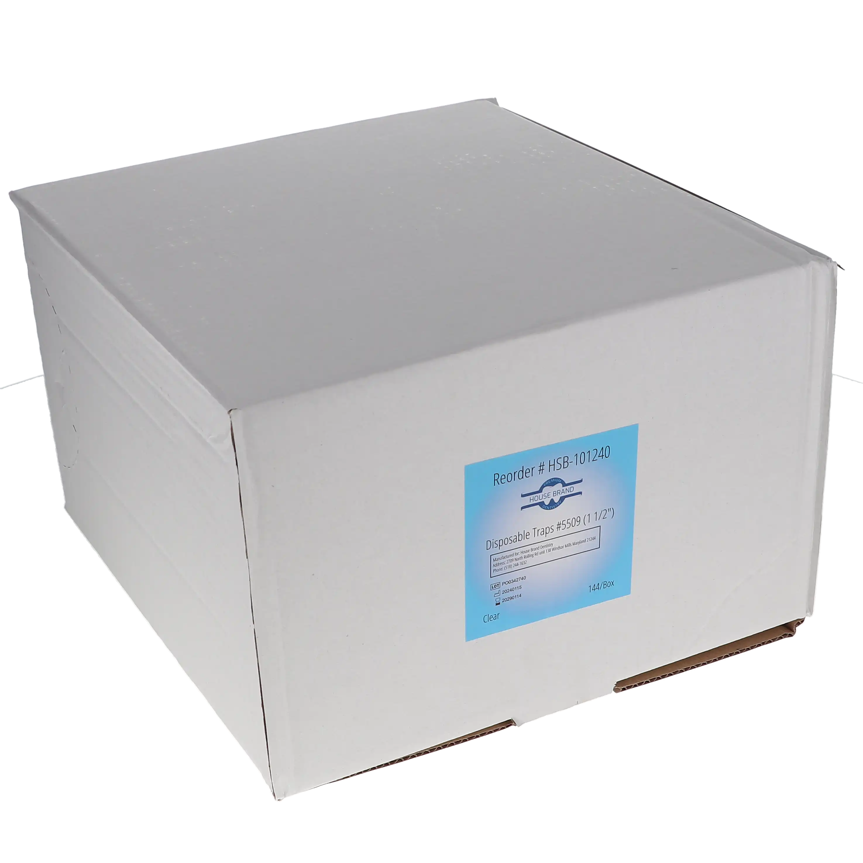 Disposable Trap, 1 1/2", #5509, Clear, 144/Pk, 101240 thumbnail 4