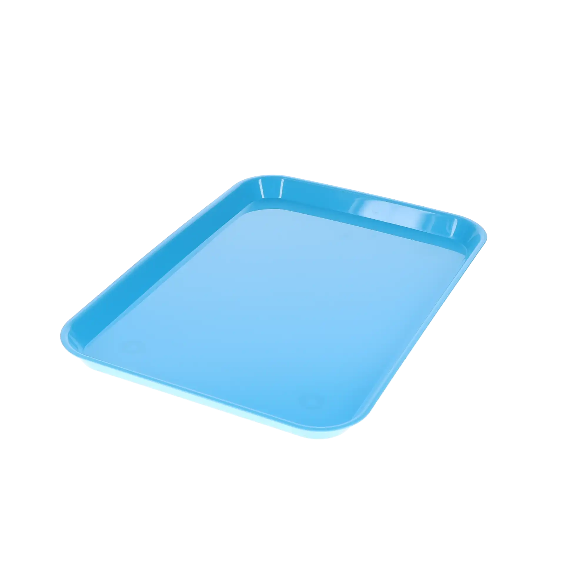 Set-Up Plastic Flat Trays, #B, Neon Blue, 1/Pk, 108146 thumbnail 2