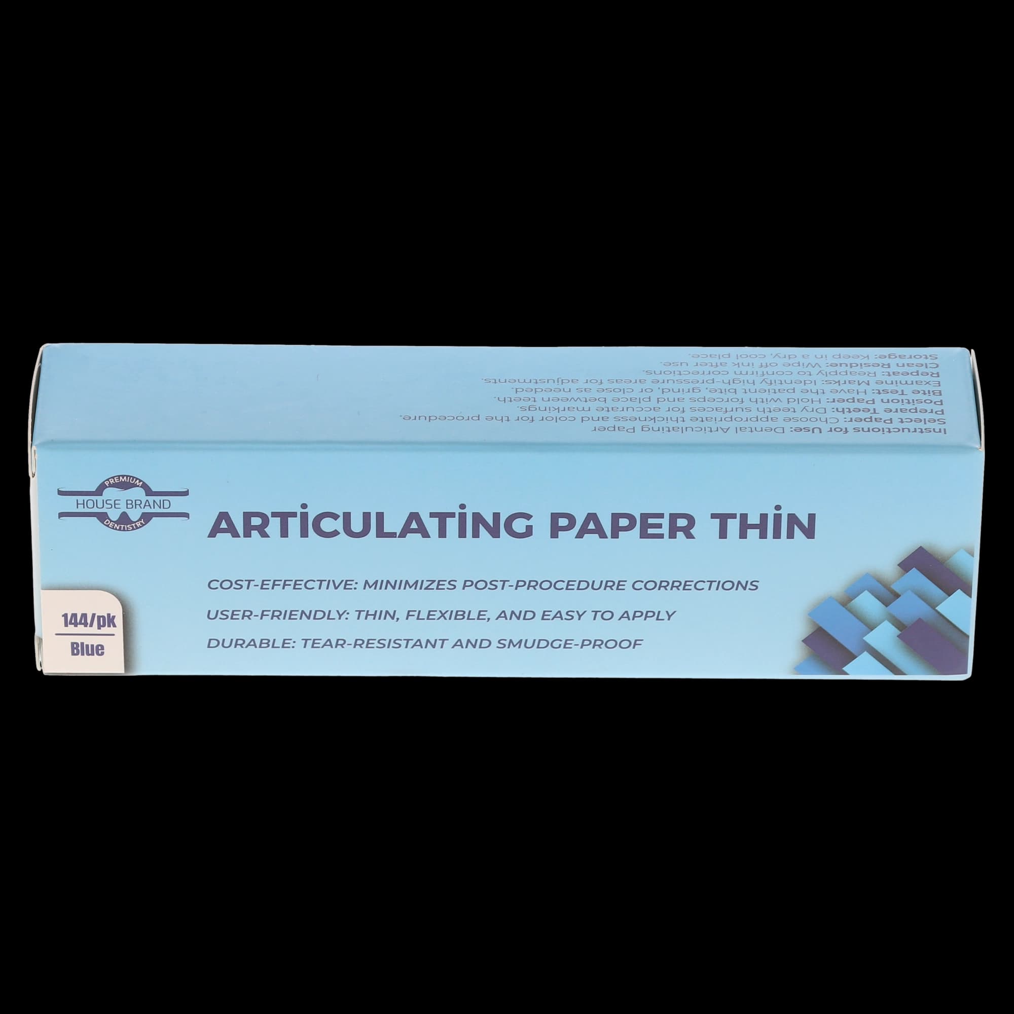 Articulating Paper Strips, Thin, 71 Microns, Blue, 144/Pk, 400953 thumbnail 4
