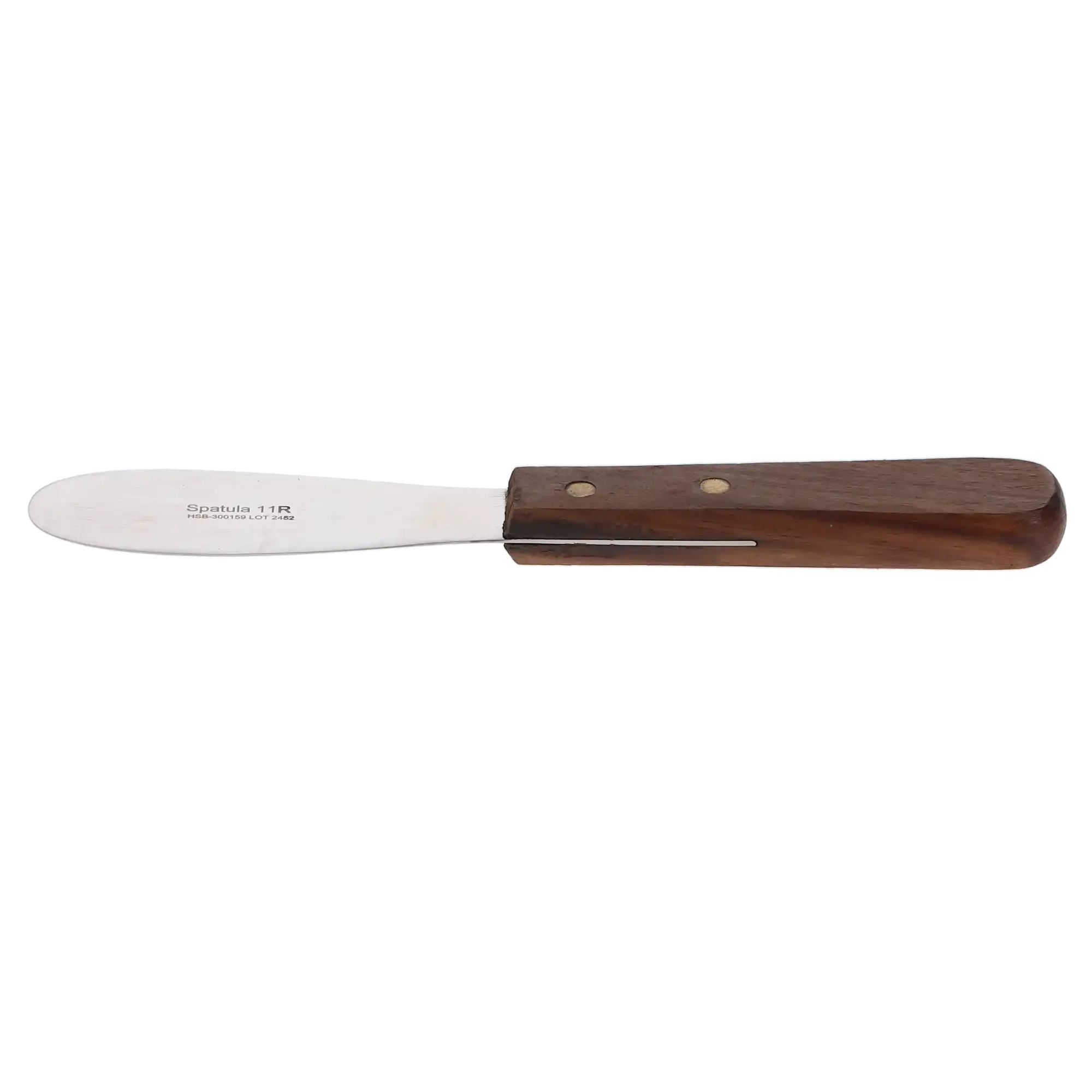 HSB Plaster Spatula #11R, Flexible, Flat, 3-1/2", Stainless Steel Blade, Wooden Handle, 1/Pk, 300159 thumbnail 5