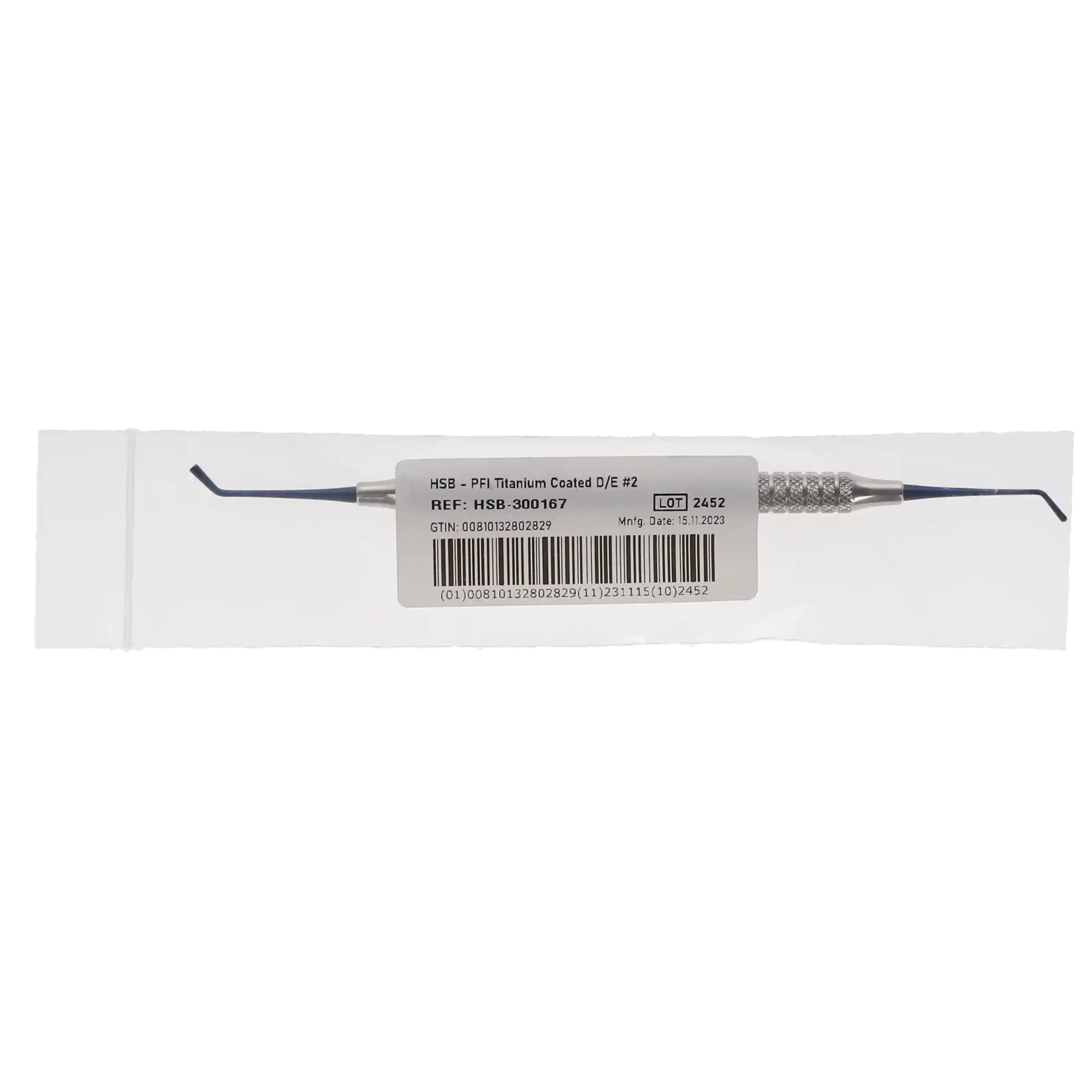HSB Plastic Filling Instrument, PFI, Titanium-Coated, Double-End, #2, 1/Pk, 300167 thumbnail 4