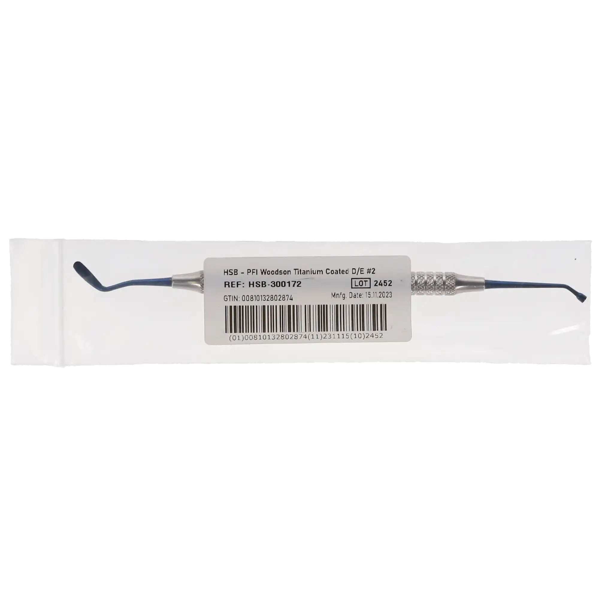 Plastic Filling Instrument, PFI, Titanium-Coated, Double-End, Woodson #2, 1/Pk, 300172 thumbnail 4