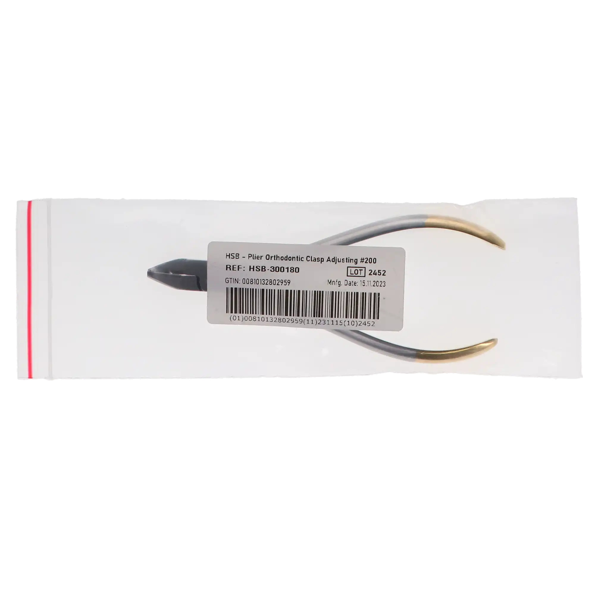 HSB Orthodontic Clasp Adjusting Plier #200, Tungsten Carbide Tips, 1/Pk, 300180 thumbnail 4
