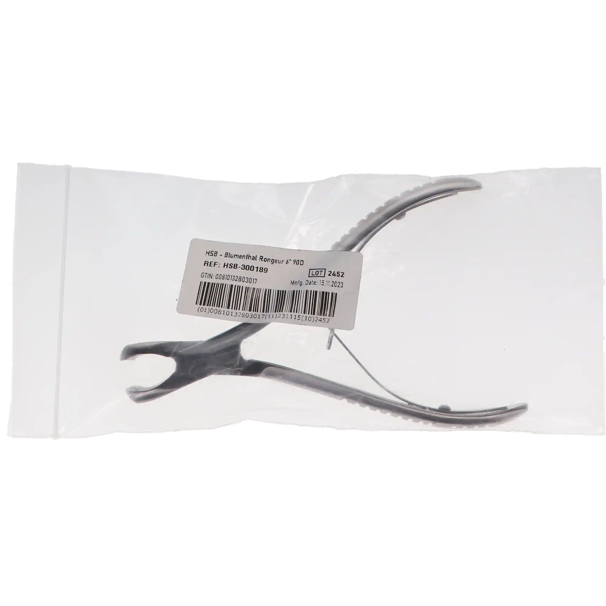 Blumenthal Bone Rongeur, 6", 90 Degrees, AISI 410 Stainless Steel, 300189 thumbnail 4