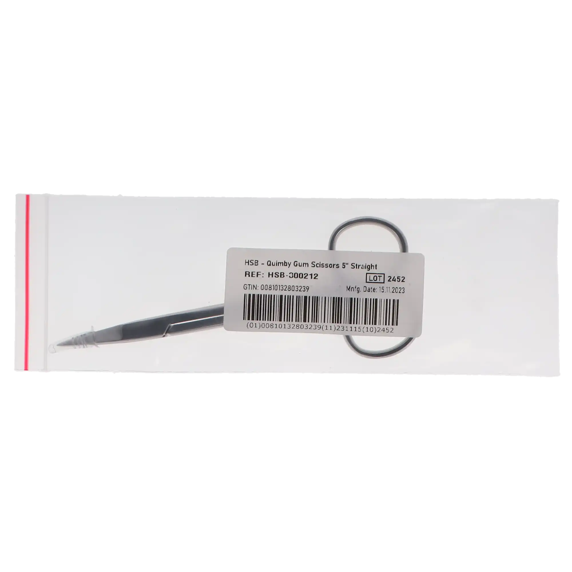 Quimby Gum Scissors, 5", Straight, 1/Pk, 300212 thumbnail 4