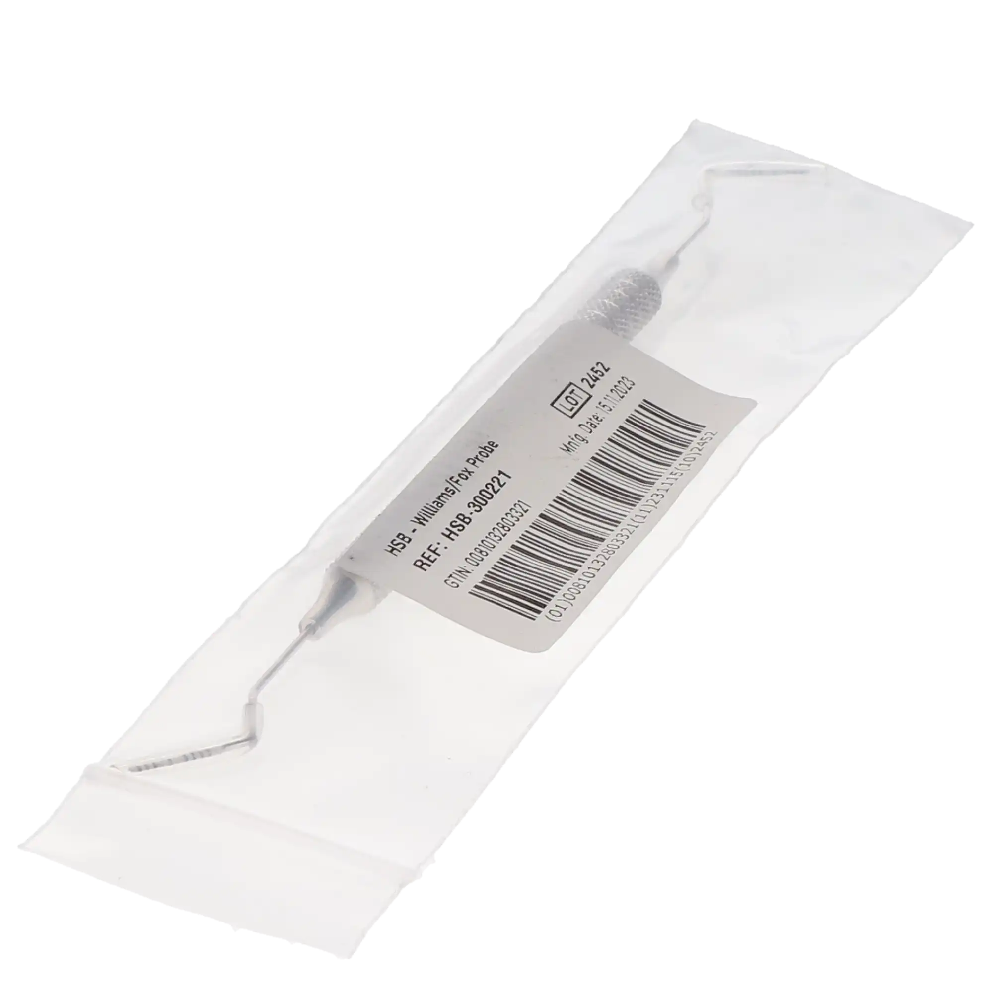 Periodontal Probe, Double-Ended, Williams/Fox, 1/Pk, 300221 thumbnail 3