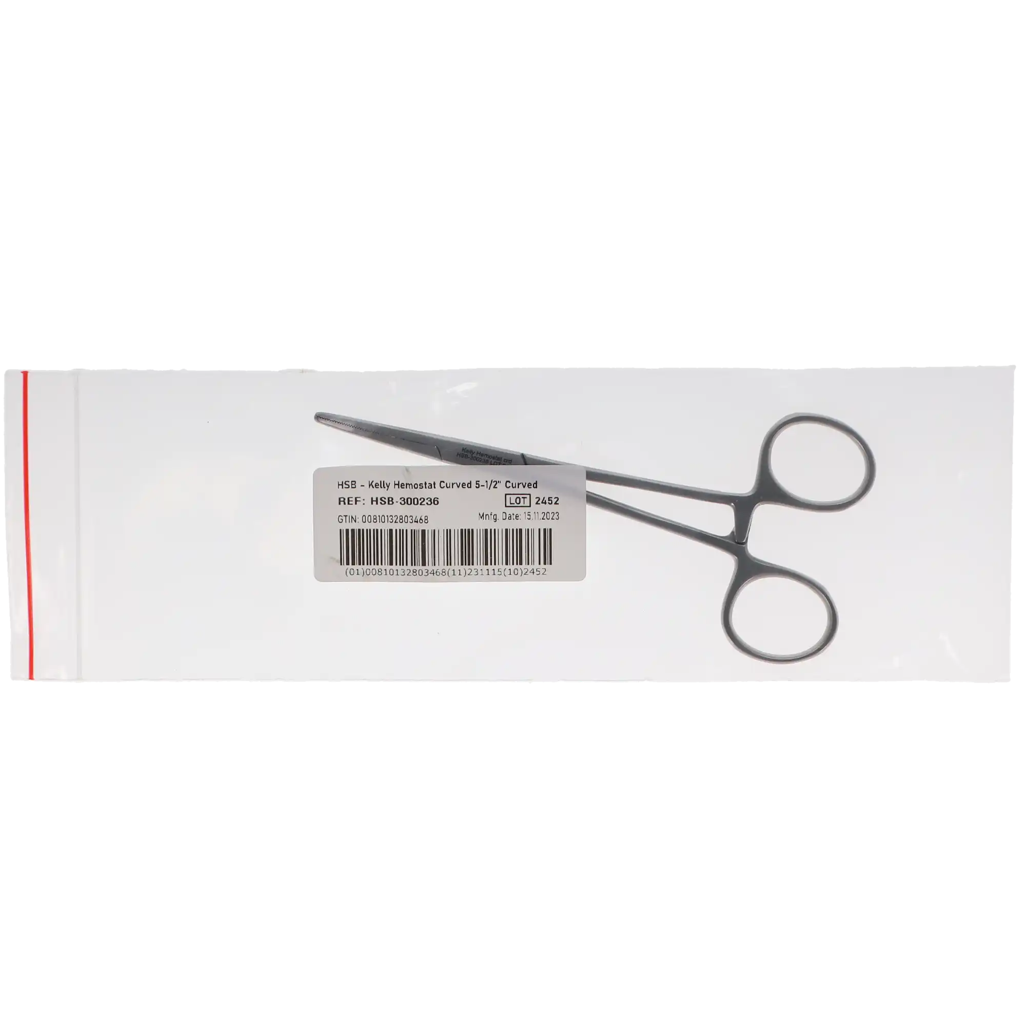 Kelly Hemostatic Forceps, Curved, 5.5", 1/Pk, 300236 thumbnail 4