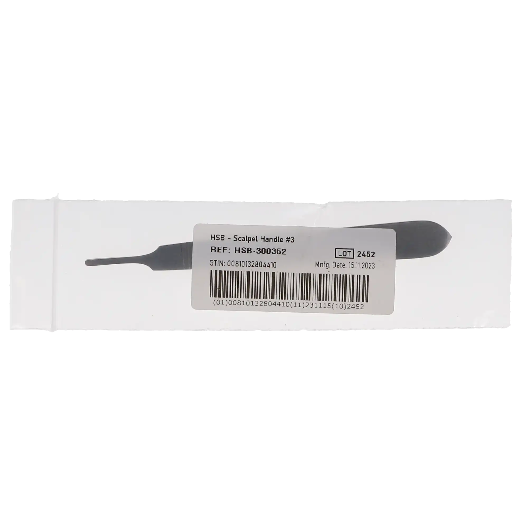 HSB Scalpel Handle #3, Stainless Steel, 1/Pk, 300352 thumbnail 4