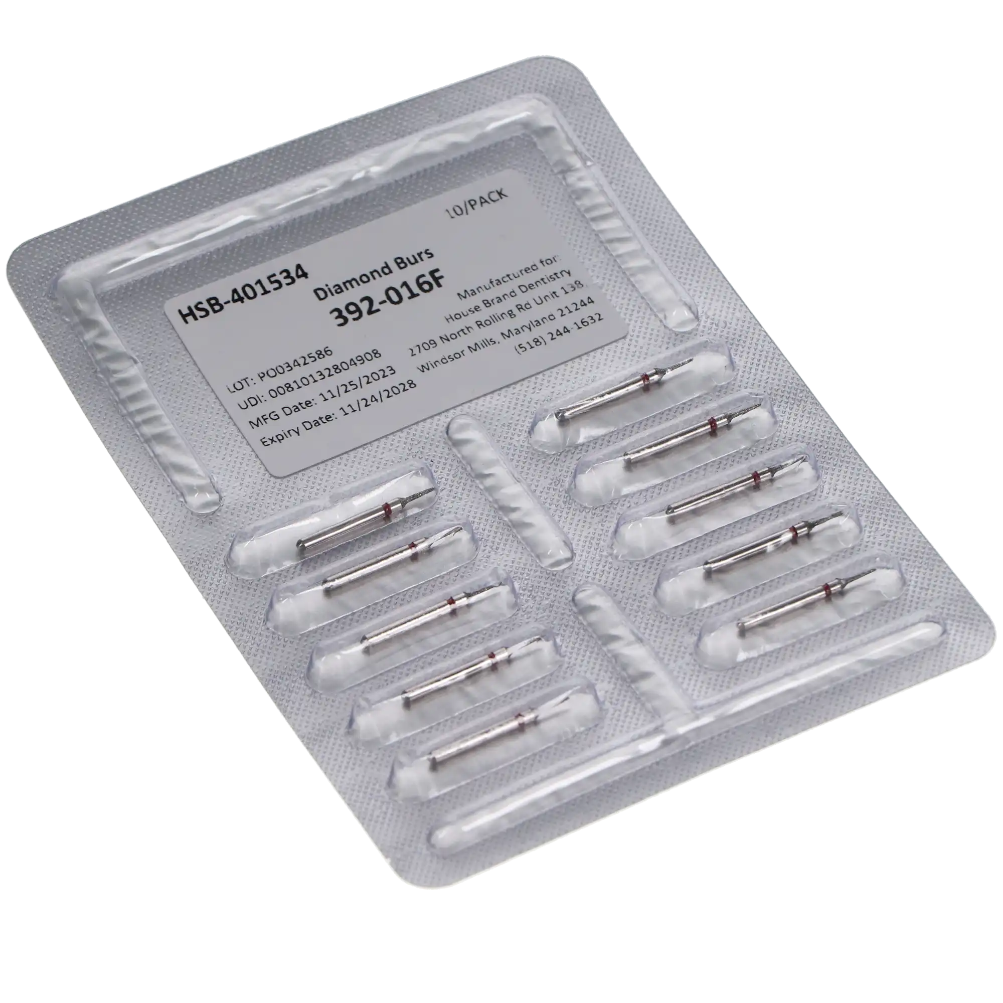 HSB Diamonds Interproximal Bur, 392-016F, 10/Pk thumbnail 3