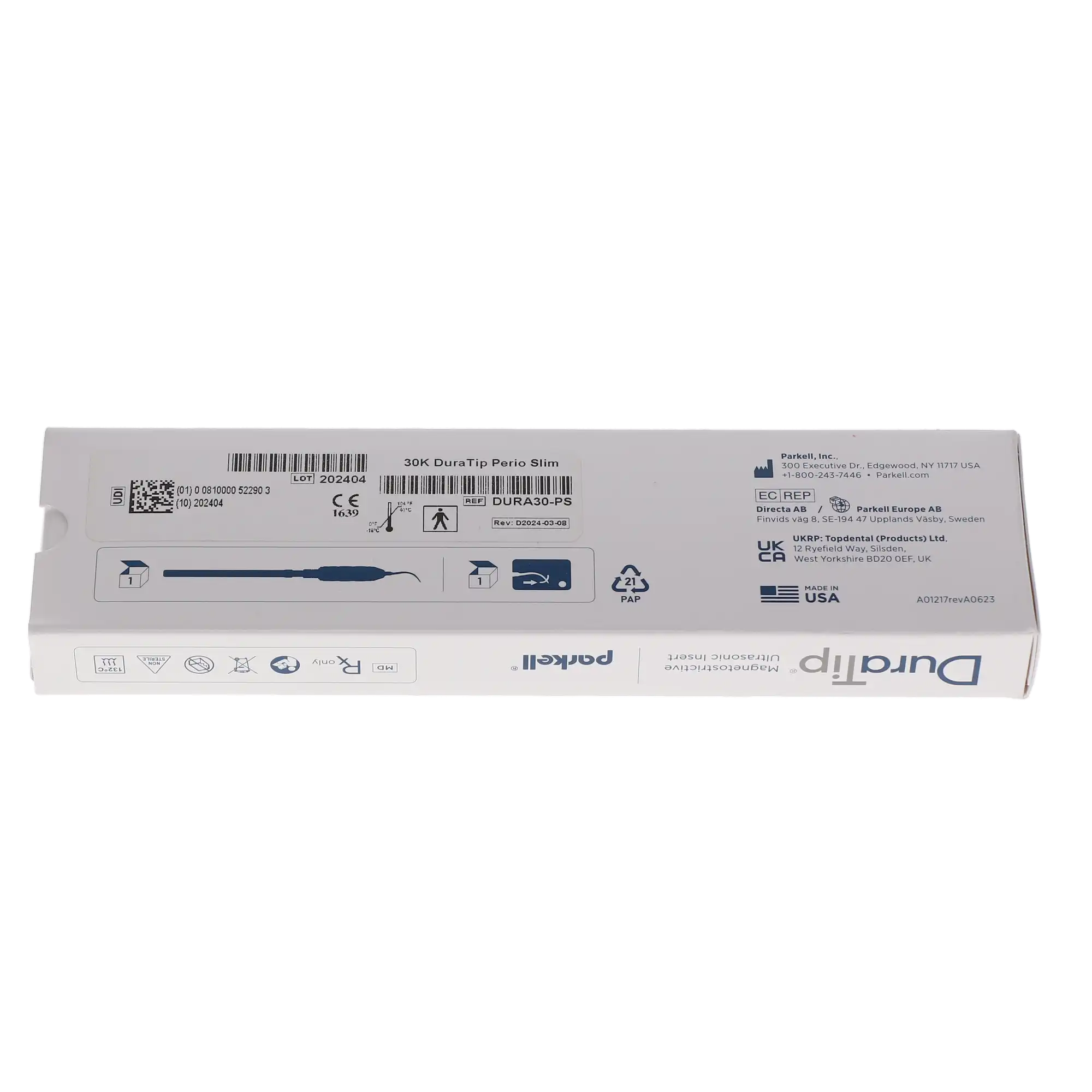 Parkell DuraTip Ultrasonic Insert, 30K Perio Slim, DURA30-PS thumbnail 9