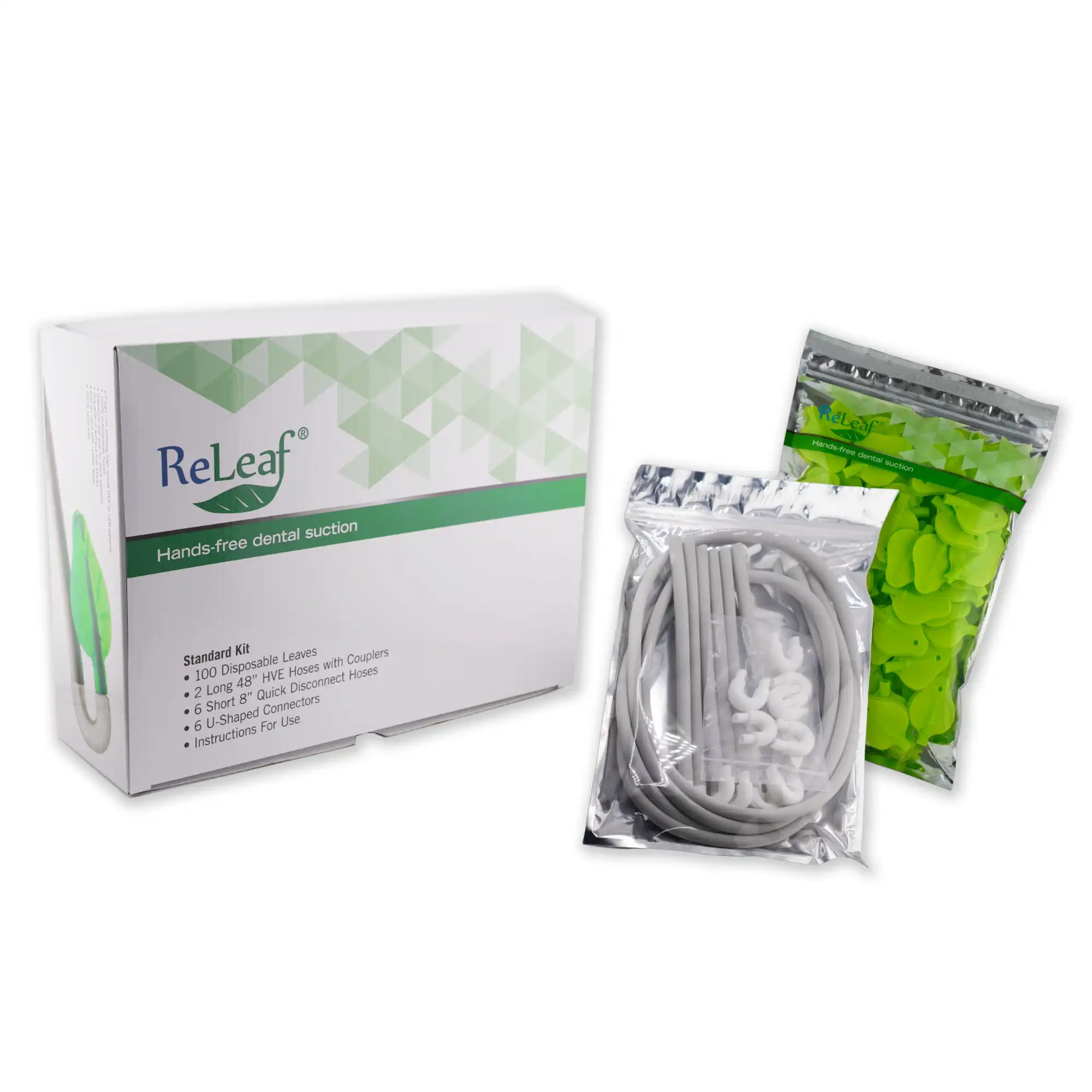 ReLeaf Standard Kit (RLF10035) - Hands-Free HVE Suction System, 100 Leaves, 2 Long Hoses, 6 Short Hoses, 6 U-Shaped Connectors thumbnail 2