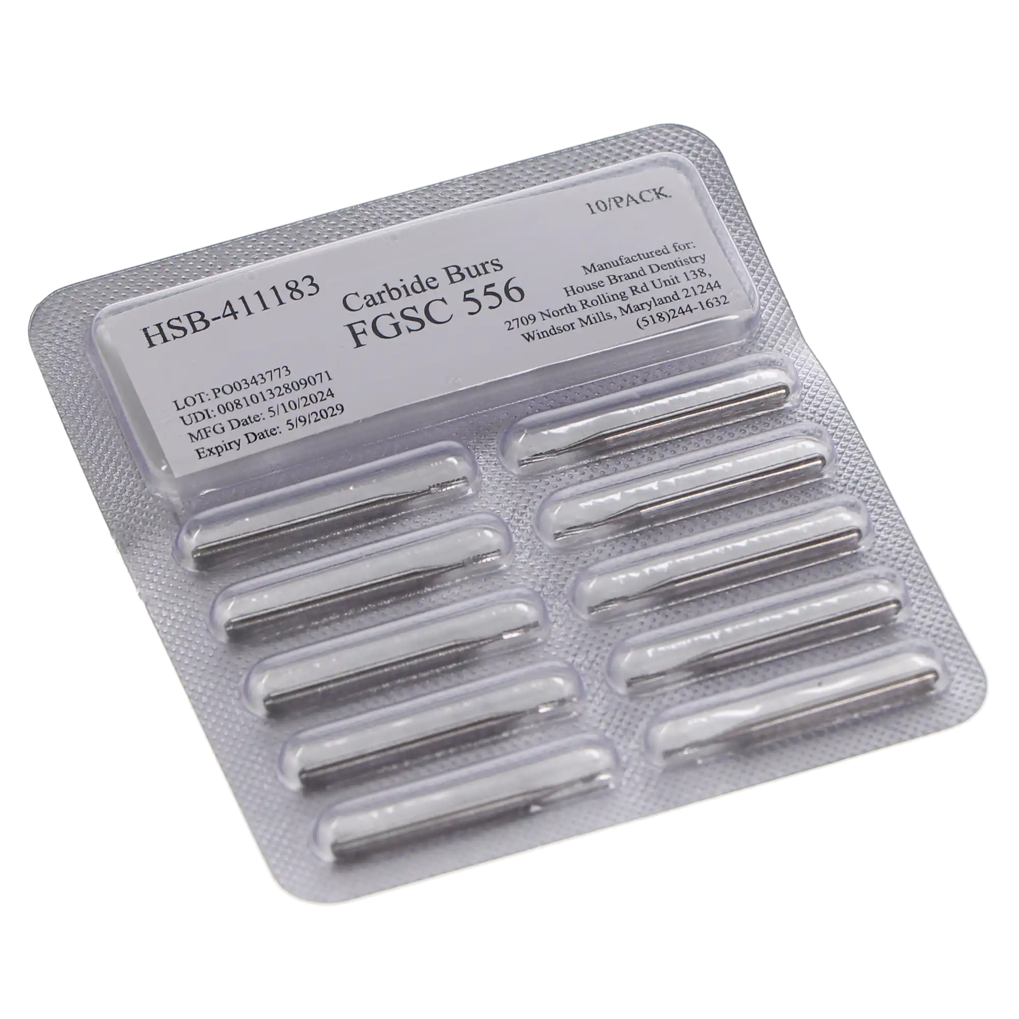 HSB Surgical Carbide Bur FG #556, 10/Pk thumbnail 3