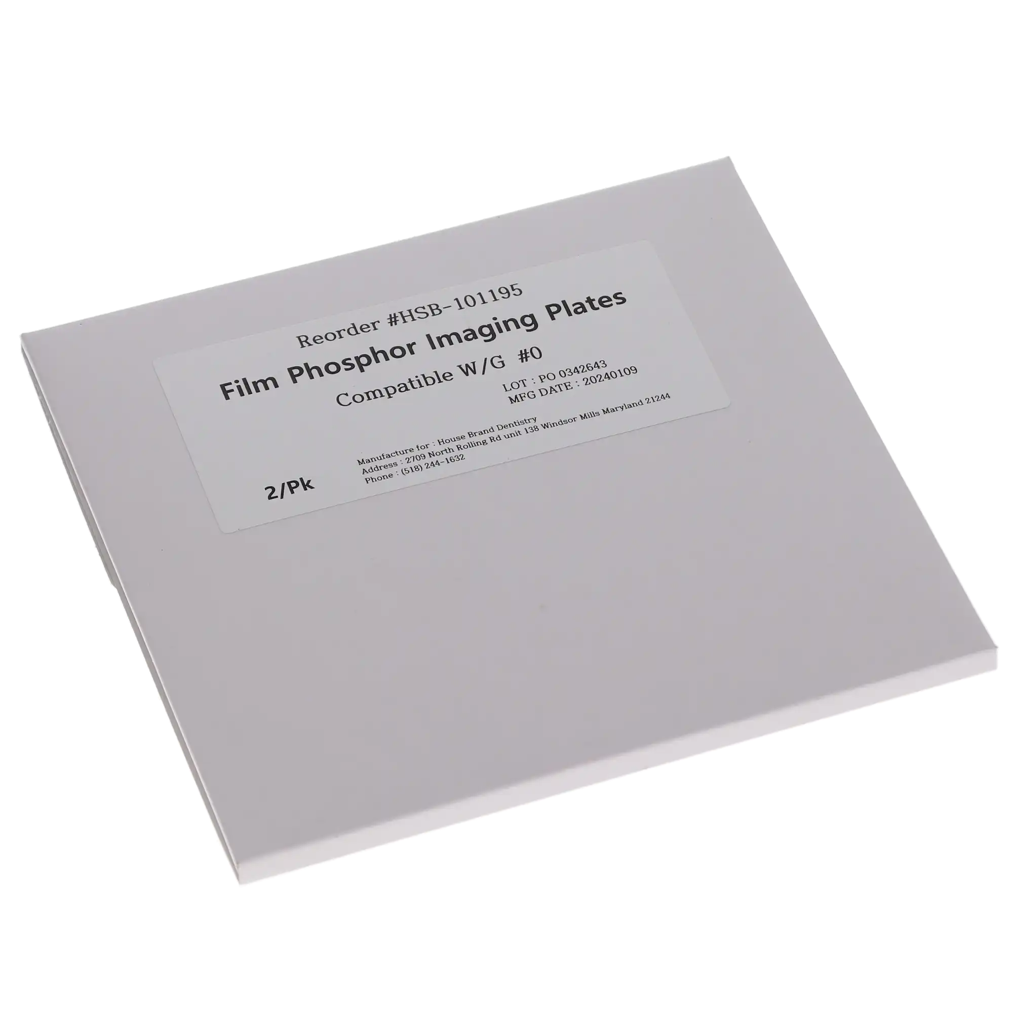 Phosphor Imaging Plates for Gendex, Type #0, 2/Pk, 101195 thumbnail 4