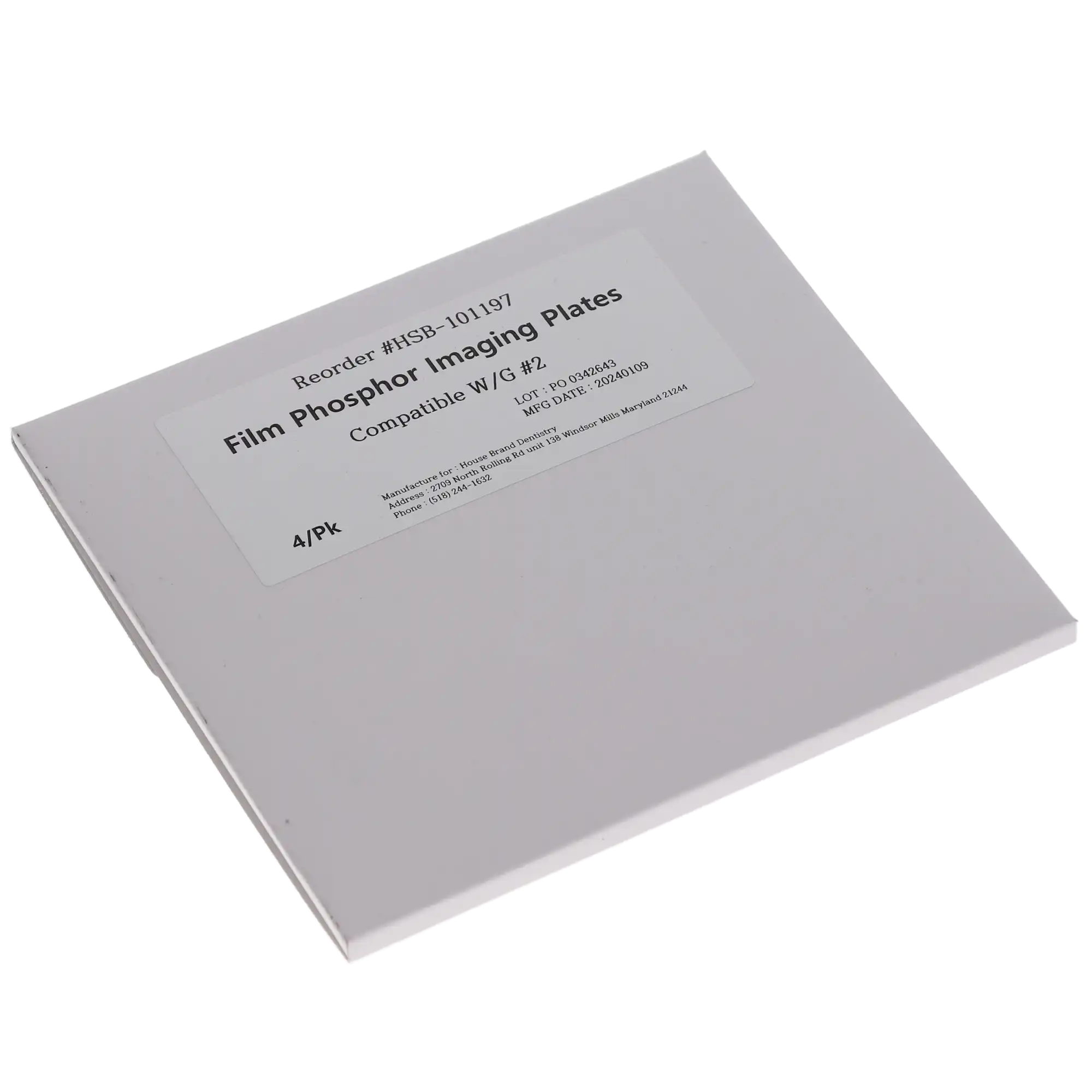 Phosphor Imaging Plates for Gendex, Type #2, 4/Pk, 101197 thumbnail 4