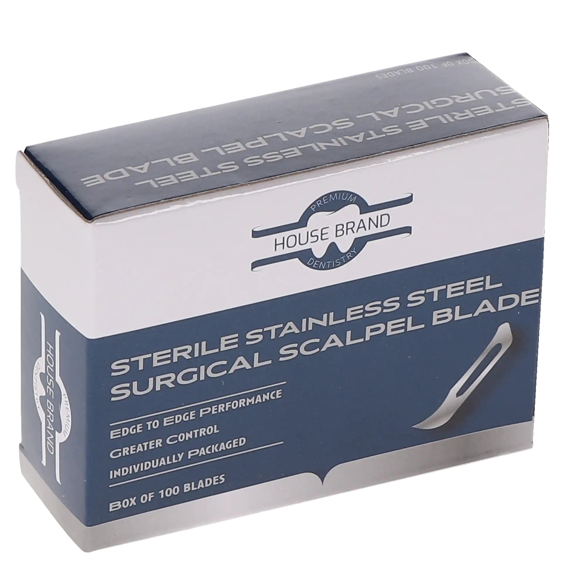 House Brand Dentistry Sterile Surgical Blades, Stainless Steel, #15C, 100/Box thumbnail 4