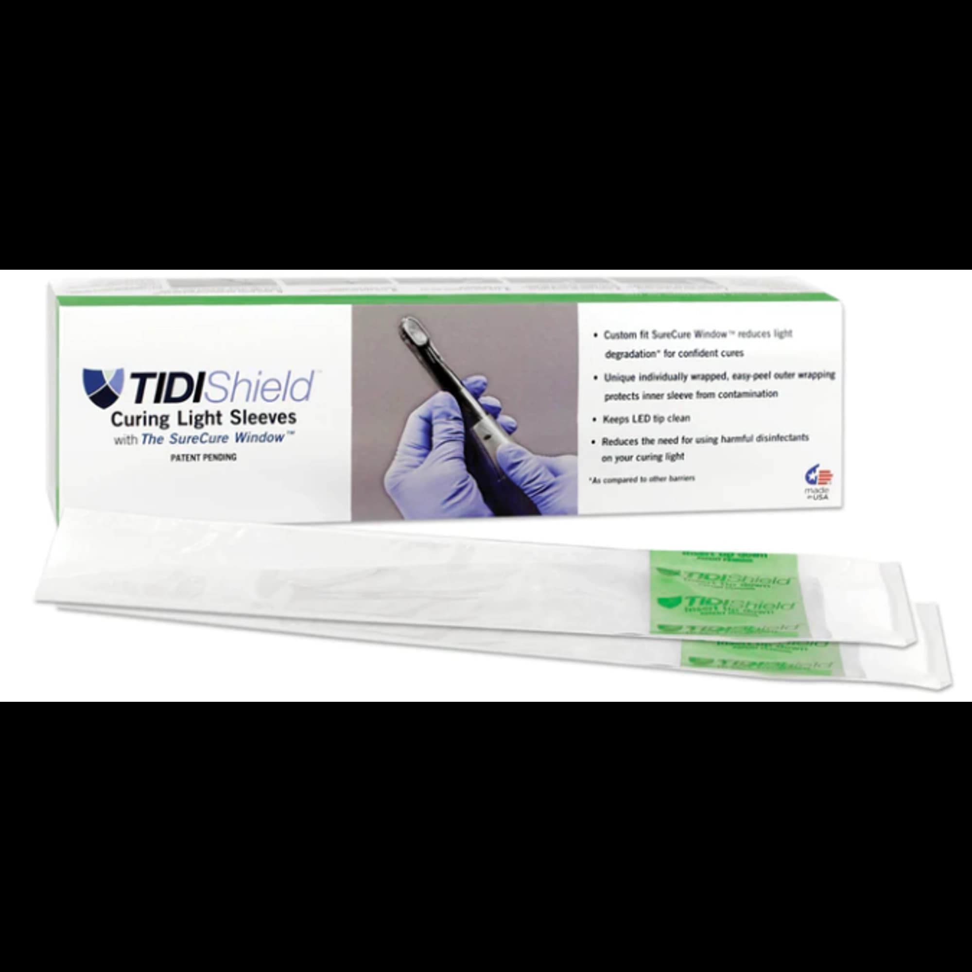 TidiShield Curing Light Sleeve for Coltene-Whaledent SPEC3, with SureCure Window, 100/Pk, 21109 - Tidishield Curing Light Sleeve, for Coltene-Whaledent SPEC3, 100/Pk, 21109 - Image 1