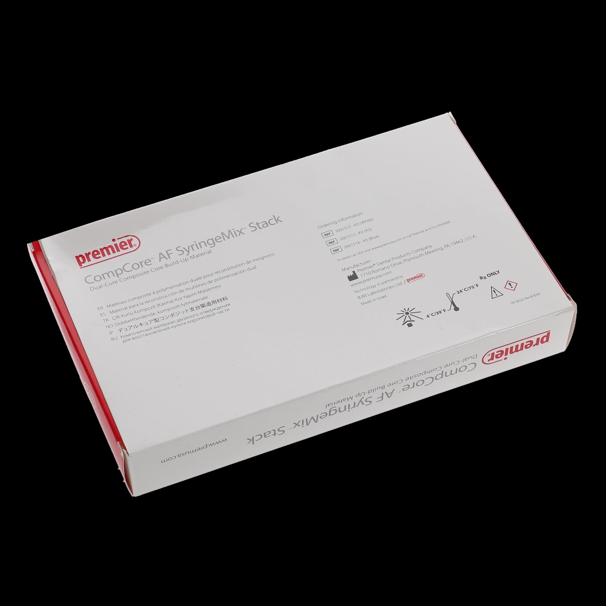 Premier Compcore AF Dual-Cure Core Build-Up Composite Syringe, White, Automix, Single Syringe thumbnail 4