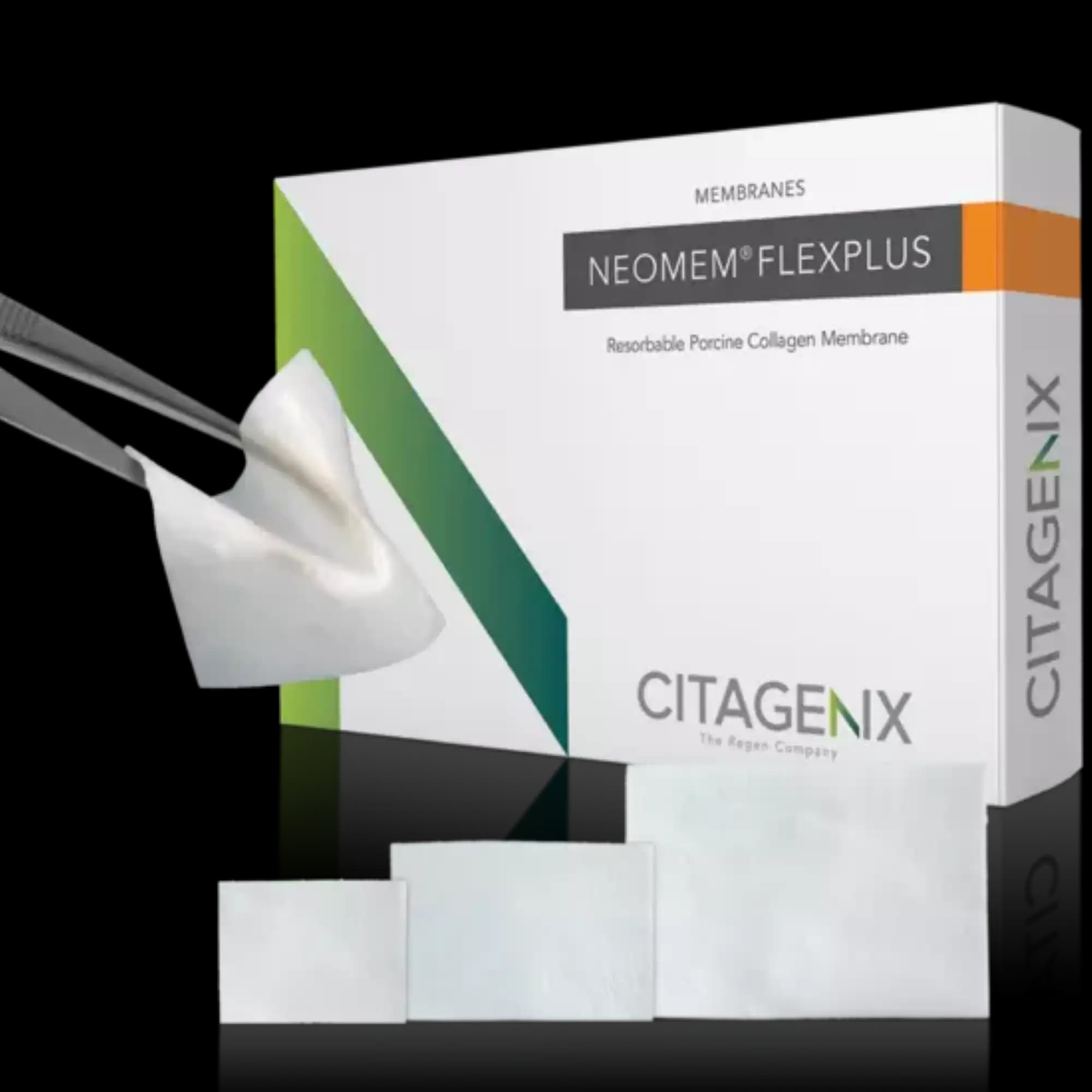 Citagenix NeoMem FlexPlus Resorbable Collagen Membrane, 30 x 40 mm, Porcine Peritoneum, NF3040 - Citagenix - Membrane Porcine Collagen - Neomem FlexPlus 30x40mm Resorbable collagen membrane - Image 1