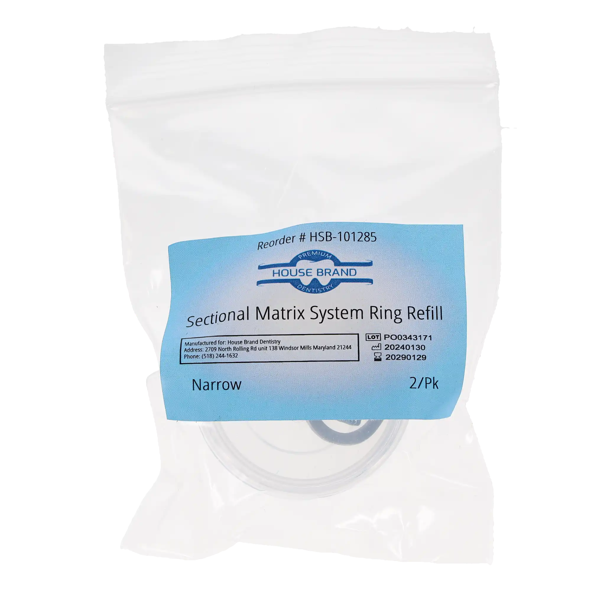 ContourPro Sectional Matrix System Ring Refill, Narrow, Dark Blue, 2/Pk, 101285 thumbnail 4