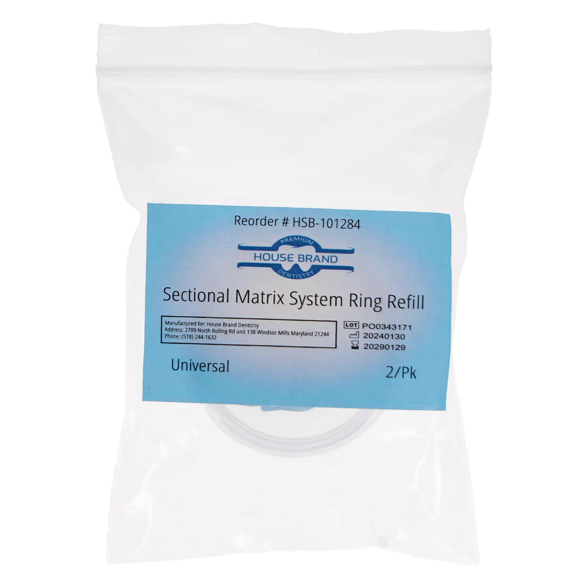 ContourPro Sectional Matrix System Ring Refill, Universal, Medium Blue, 2/Pk, 101284 thumbnail 4