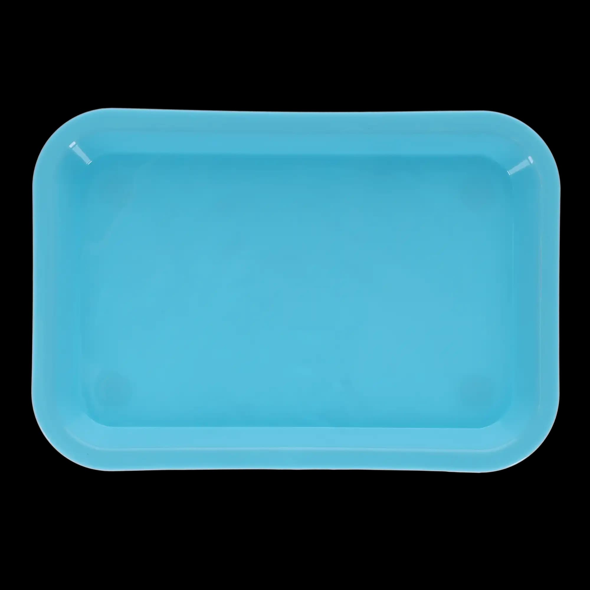 Set-Up Plastic Flat Trays, # F, Mini, Baby Blue, 1/Pk, 108156 thumbnail 3