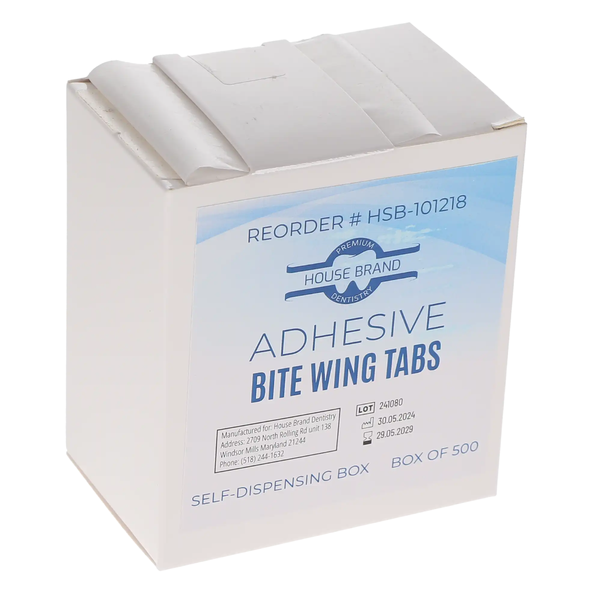 HSB Bitewing Tabs, Self-Adhesive, 500/Pk, Model 101218 thumbnail 4