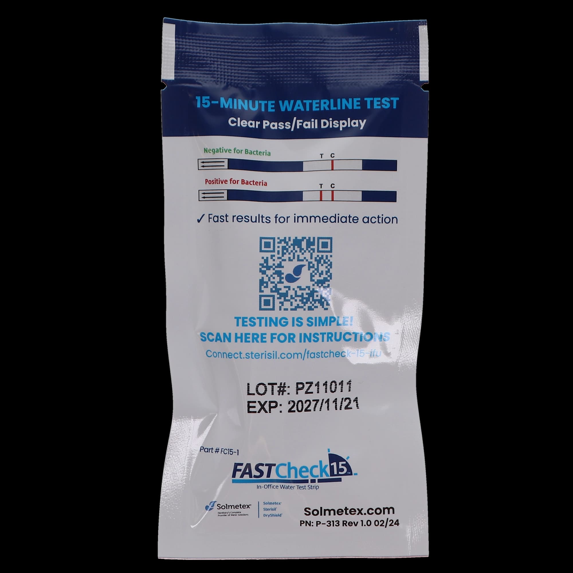 Sterisil FastCheck15 In-Office Dental Unit Waterline Test Strips, 15-Minute Results, 6/Box, FC15-6 thumbnail 9