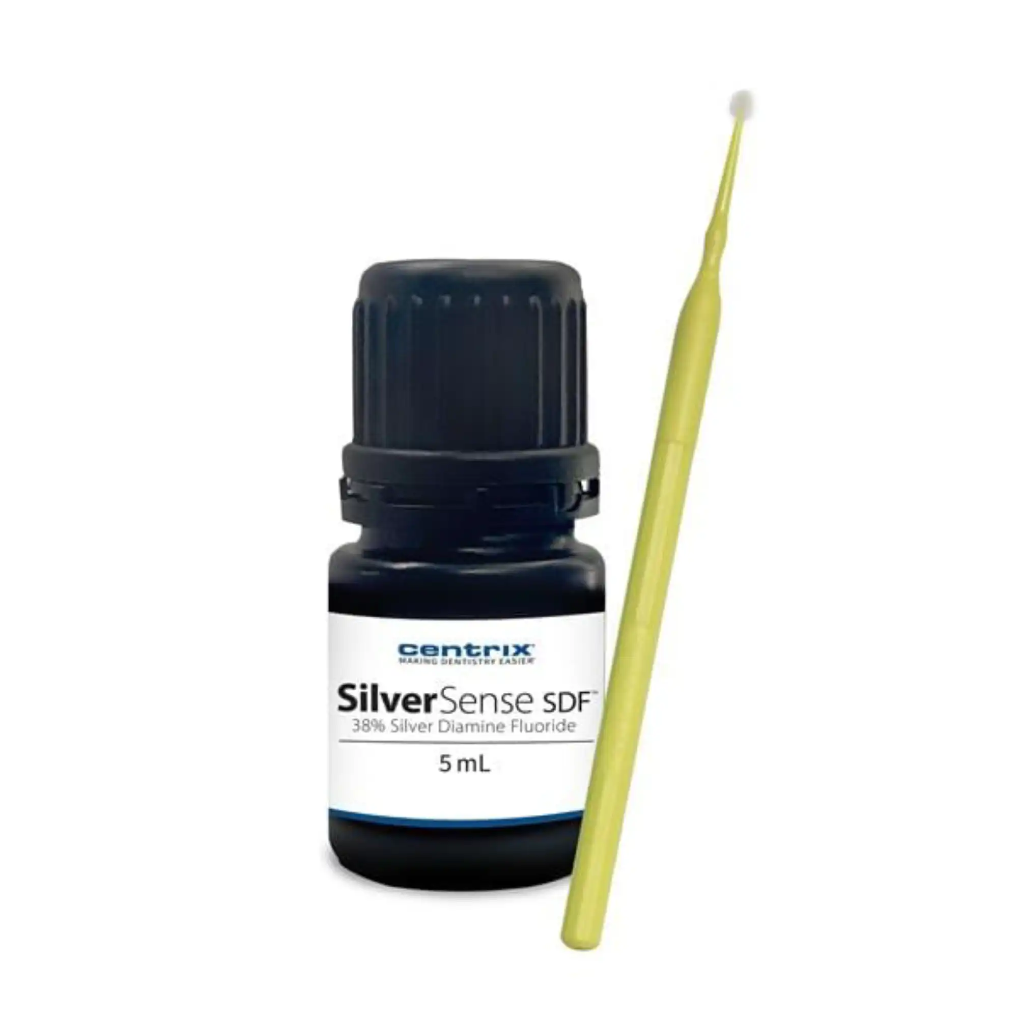 SilverSense SDF 38% Silver Diamine Fluoride Clinic Kit, 3 x 5 mL Bottles with 50 Benda Micro Applicators, 310173 thumbnail 2