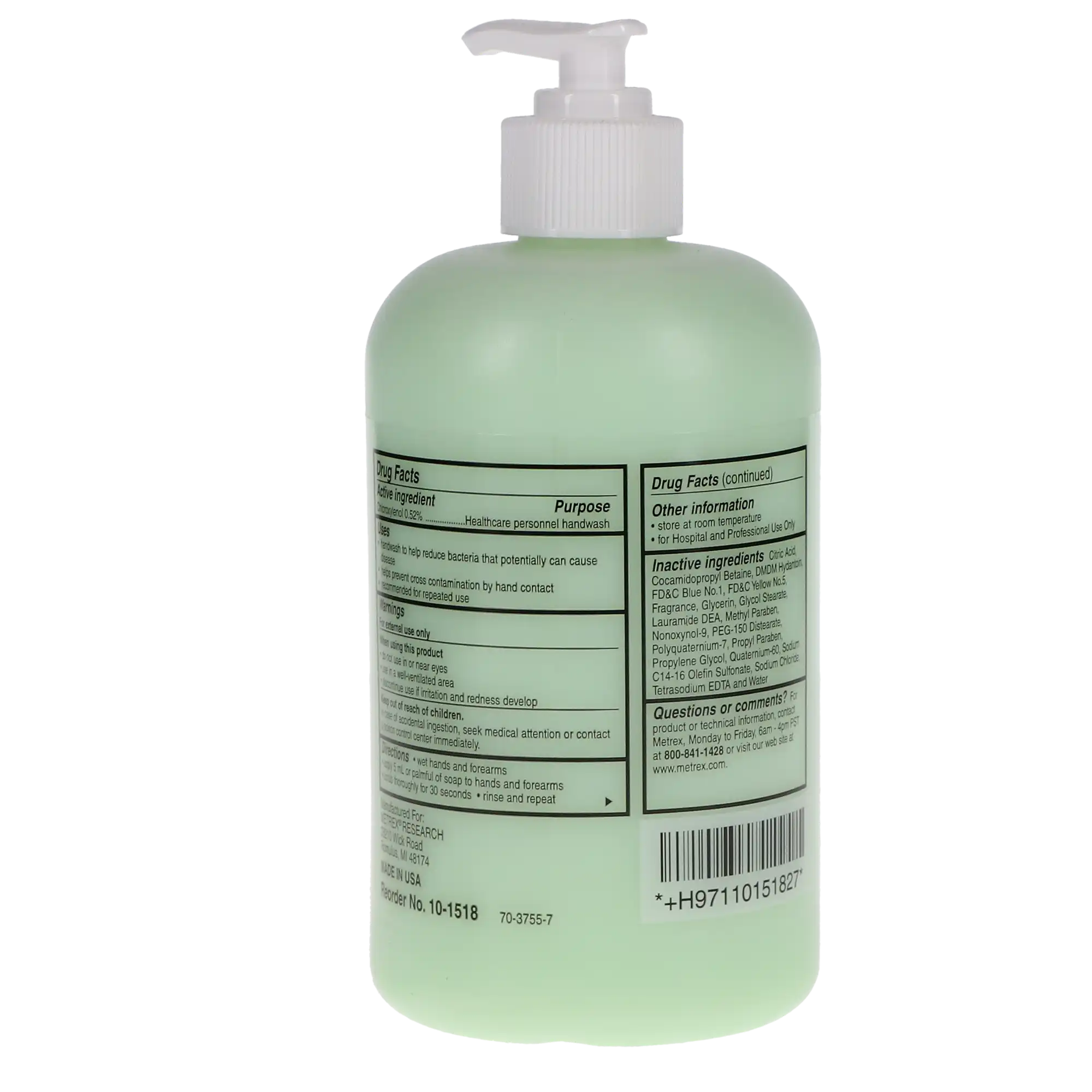 VioNex Antimicrobial Liquid Soap with Pump, 0.5% PCMX, 18 oz Bottle, 1/Pk, 10-1518 thumbnail 2