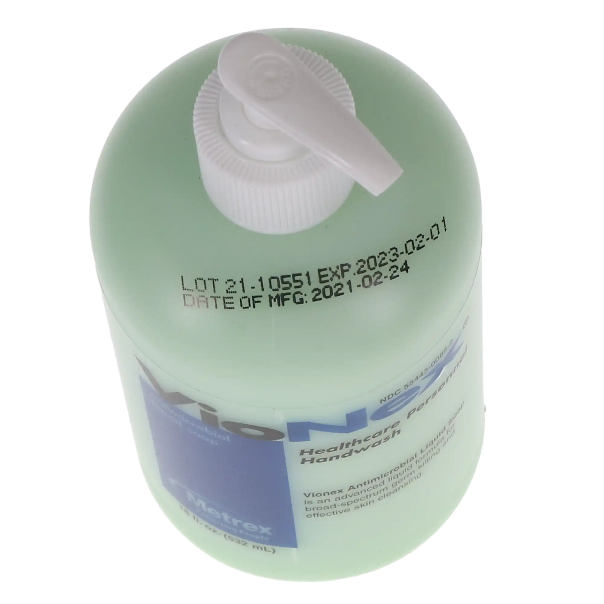 VioNex Antimicrobial Liquid Soap with Pump, 0.5% PCMX, 18 oz Bottle, 1/Pk, 10-1518 thumbnail 4