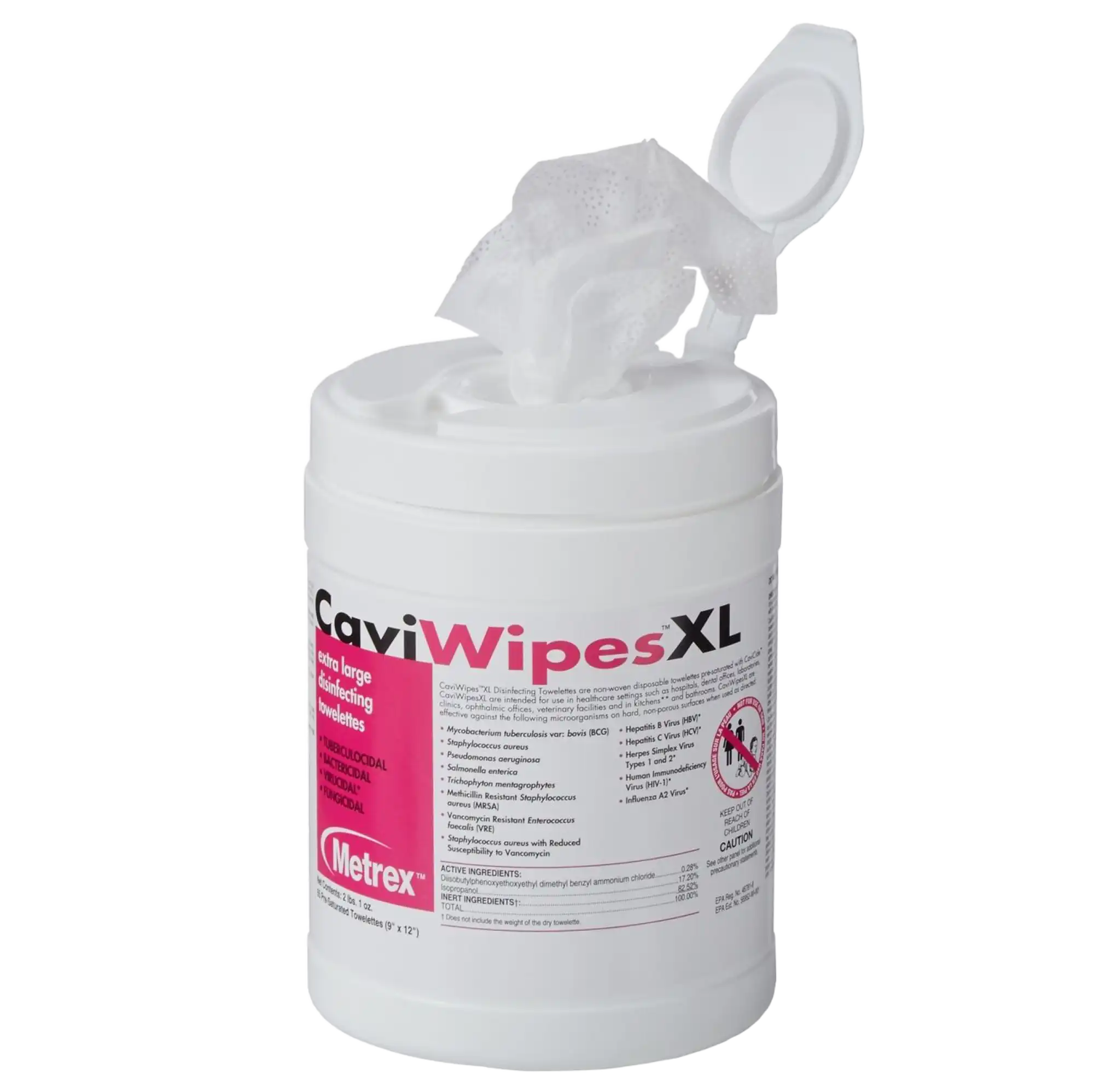 CaviWipes XL Disinfecting Towelettes, 9" x 12", 65/Canister, EPA 46871-8 thumbnail 6