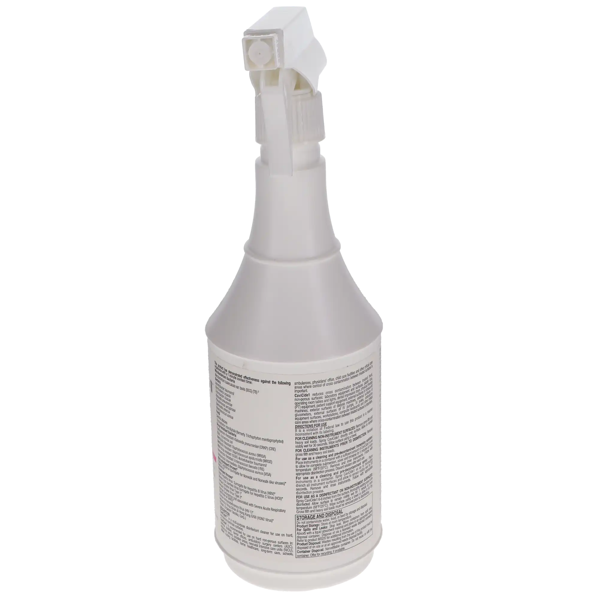 CaviCide1 Surface Disinfectant Spray, 24 oz Bottle, EPA List N, Metrex thumbnail 5