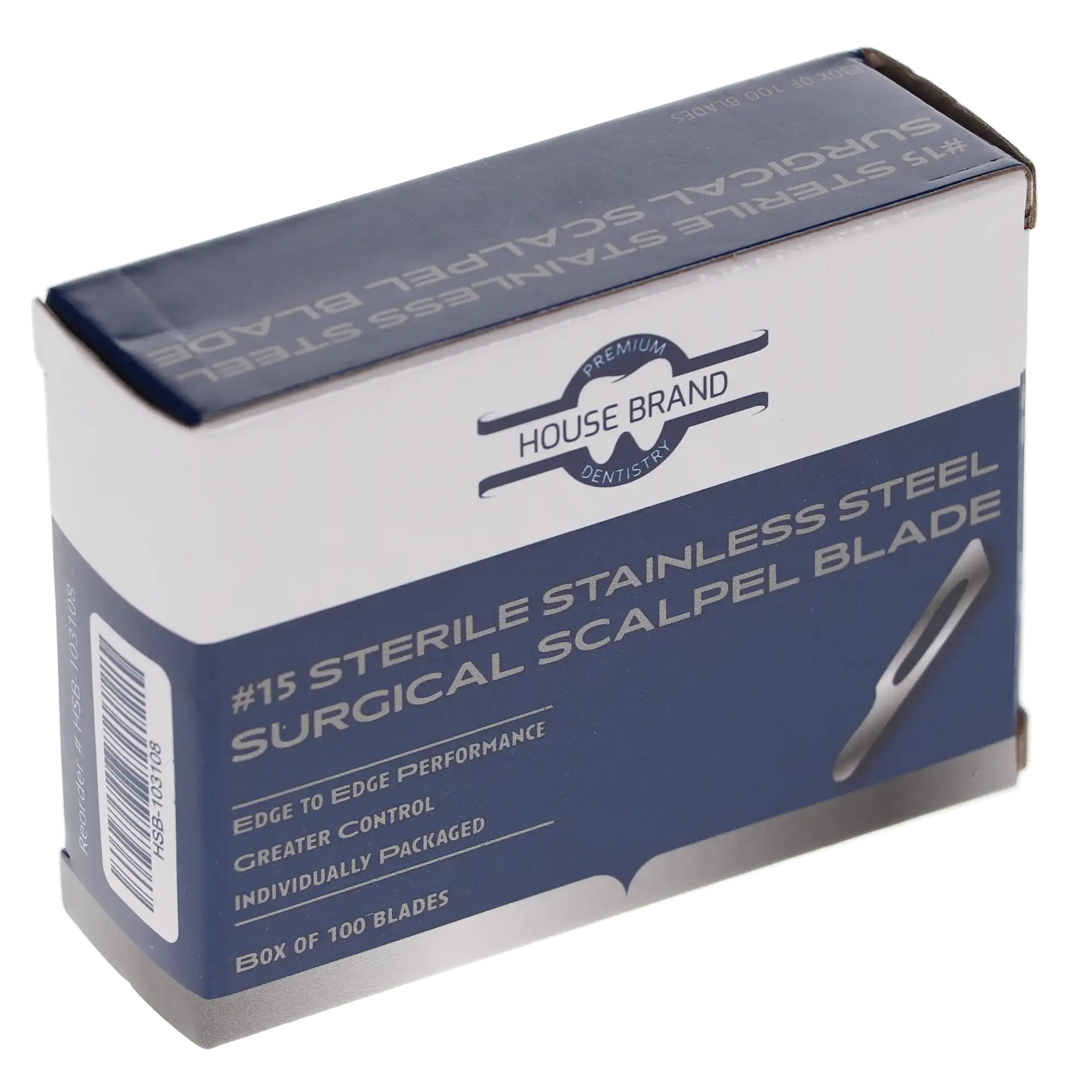 HSB #15 Sterile Stainless Steel Surgical Scalpel Blade, 100/Box (Equiv 6008T-15) thumbnail 4