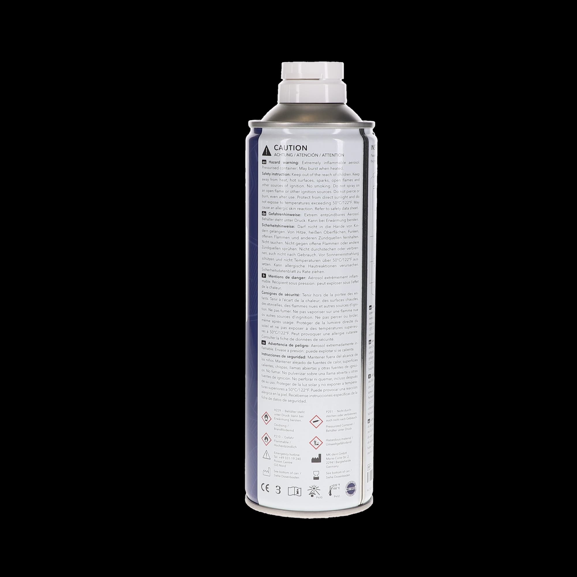 MK-Dent Premium Synthetic Handpiece Lubricant Spray, KaVo Type, 500 ml, 1/Pk, LU1011 - KaVo Type, Universal Care Oil Spray, without Nozzle, 500 ml, 1/Pk, LU1011 - Image 1