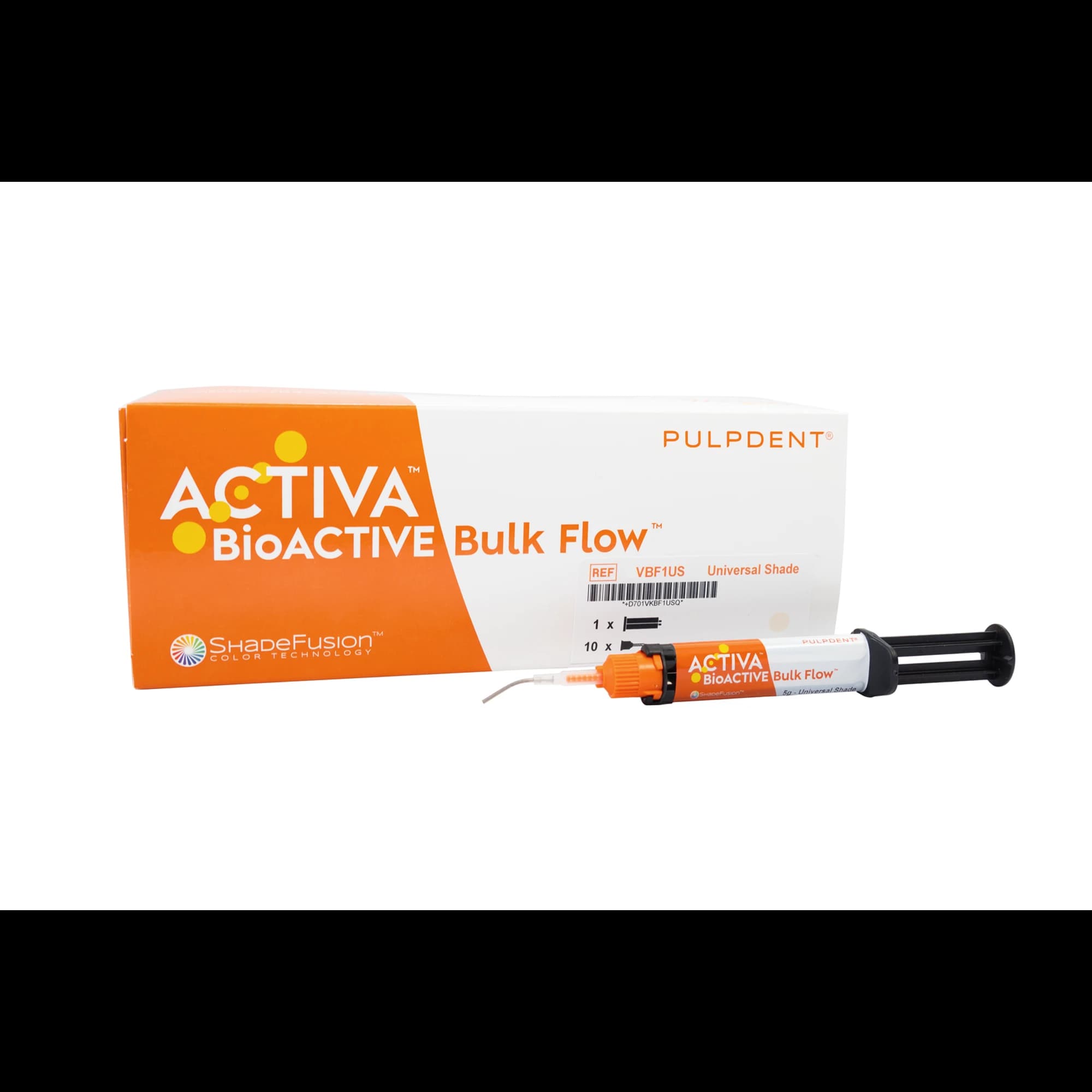 Pulpdent Bulk Flow Single 5g Syringe Kit, 10 Automix Tips, Universal Shade, VBF1US - Bulk Flow Single 5g Syringe Kit, 10 Automix Tips, Universal Shade - Image 1