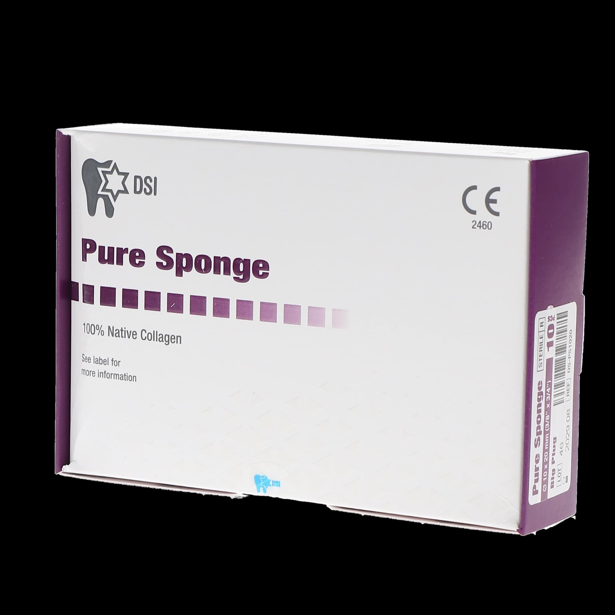 DSI Pure Sponge 100% Collagen Plug, Blister Pack, 10 mm x 20 mm, 10/Box, DS-PS1020 thumbnail 3